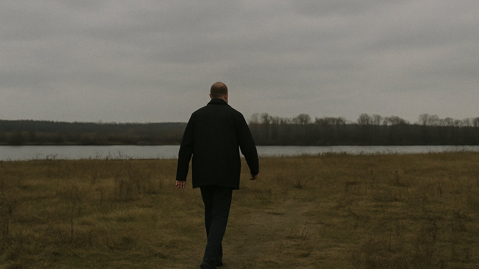 Backdrop for The Man Walking to the River