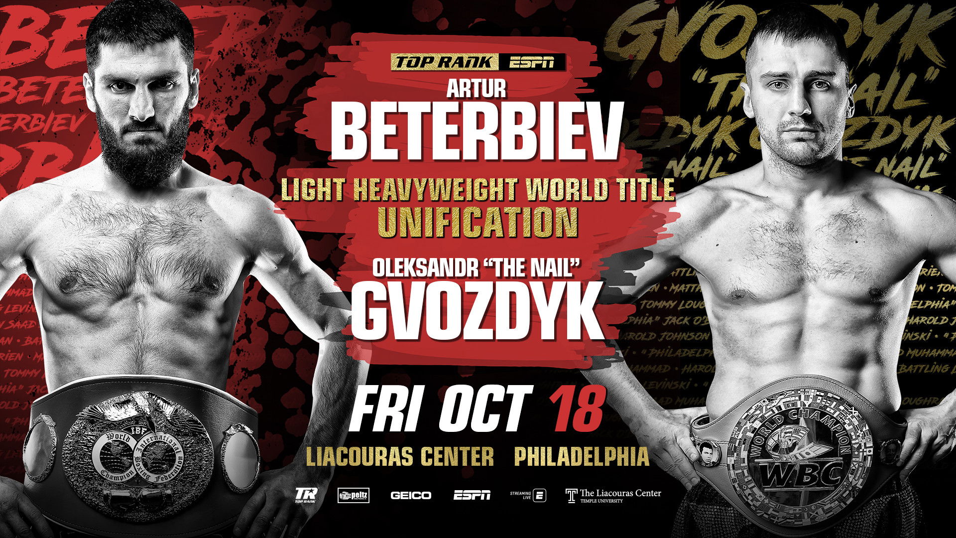 Backdrop for Artur Beterbiev vs. Oleksandr Gvozdyk