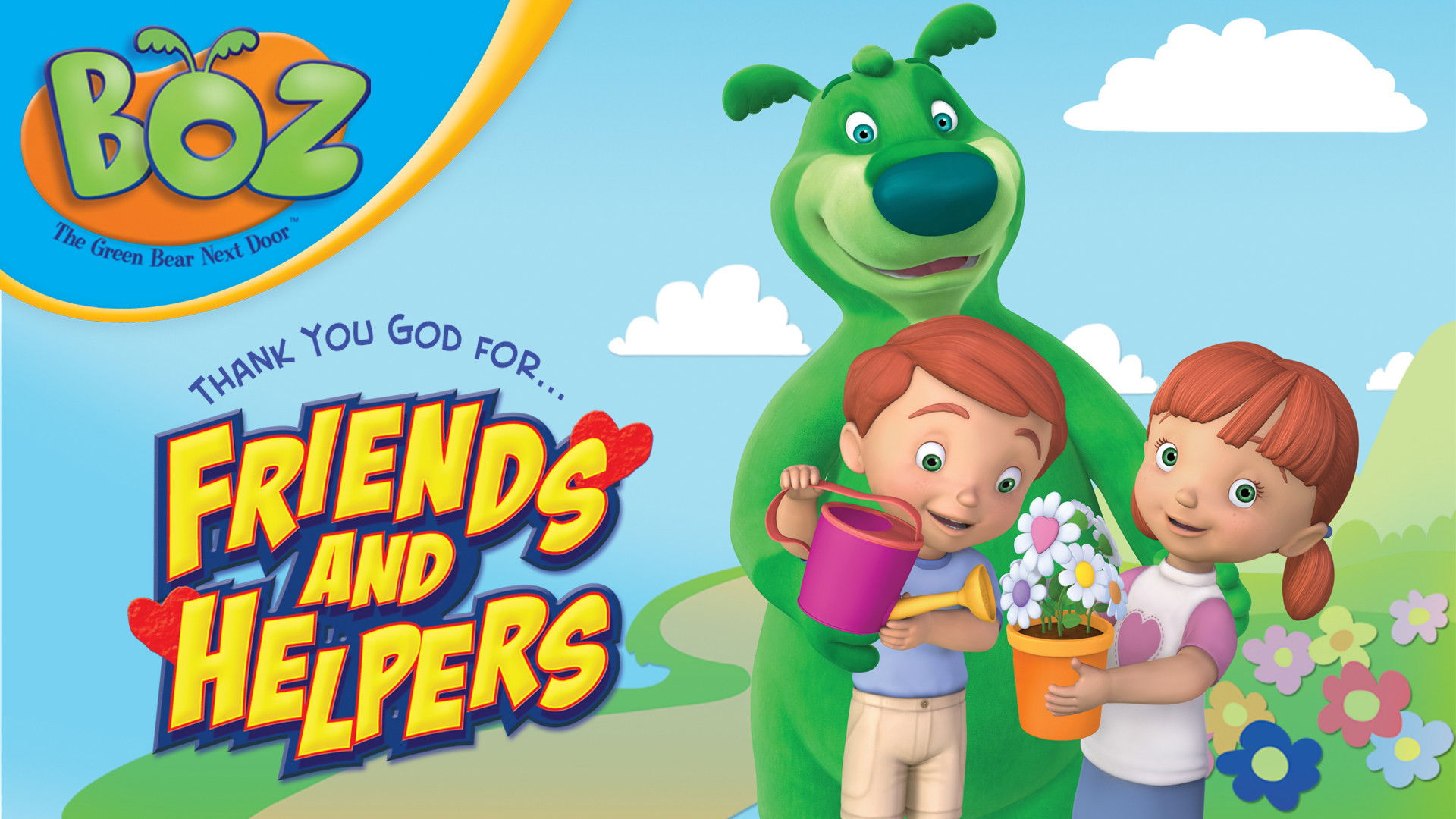 Backdrop for Boz- Thank You God for Friends and Helpers