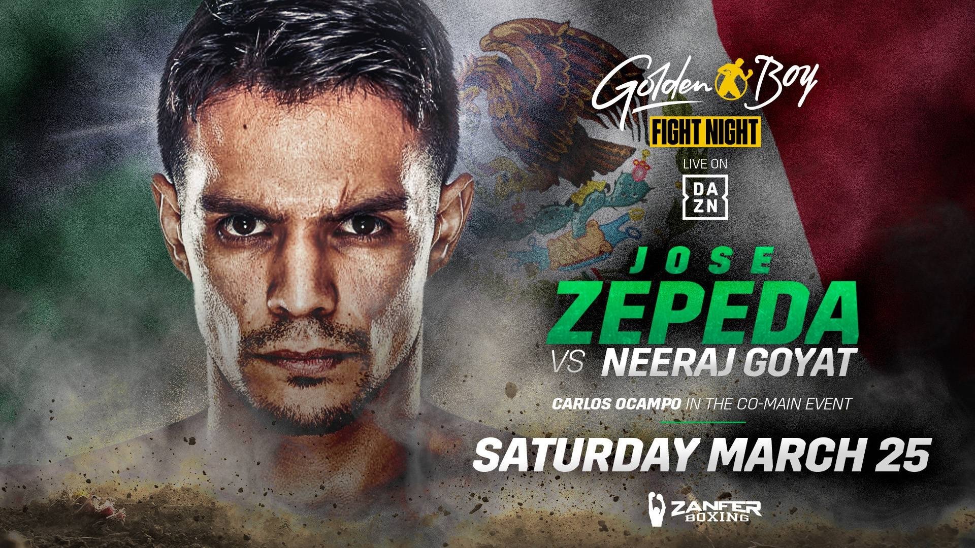 Backdrop for Jose Zepeda vs. Neeraj Goyat