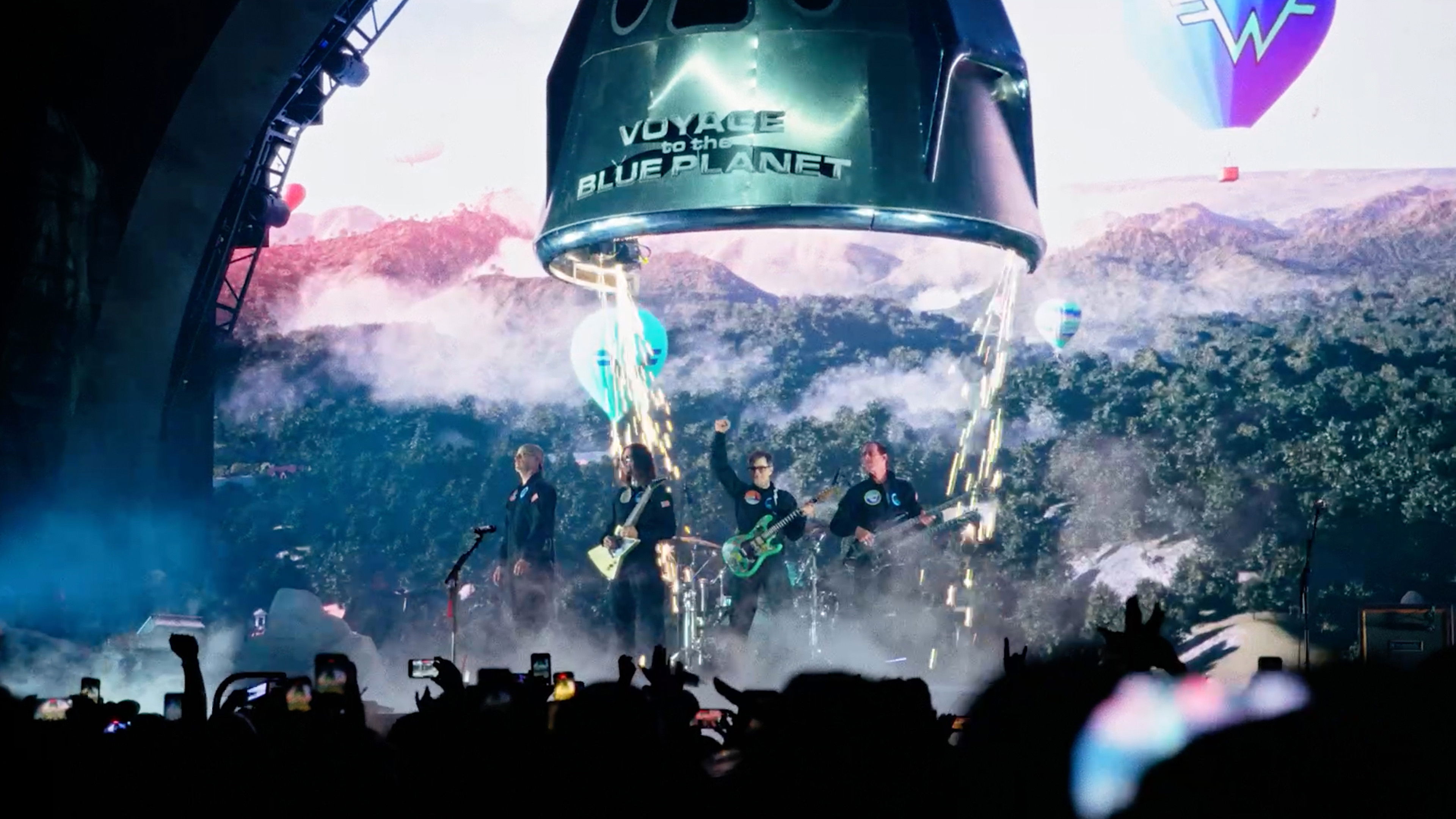 Backdrop for Weezer's Voyage to the Blue Planet: The Concert Film