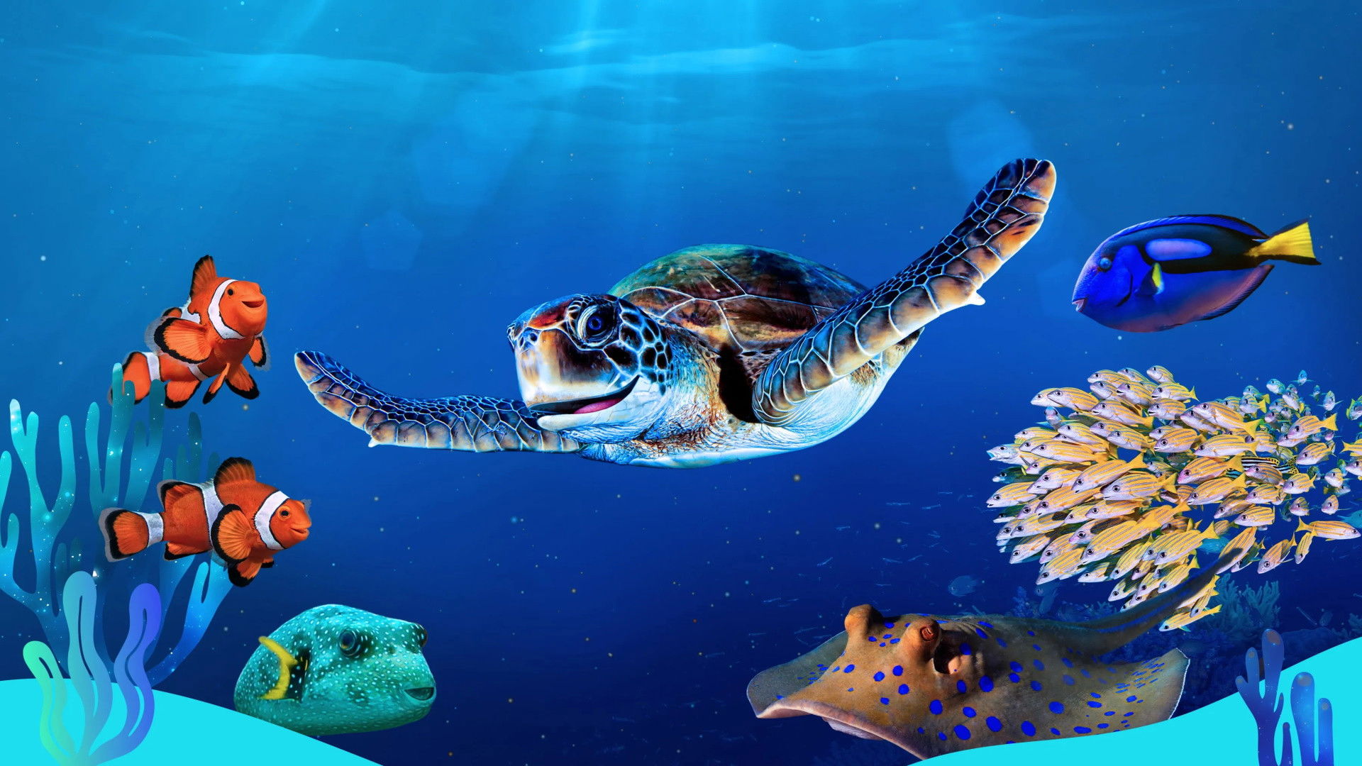 Backdrop for Reef School