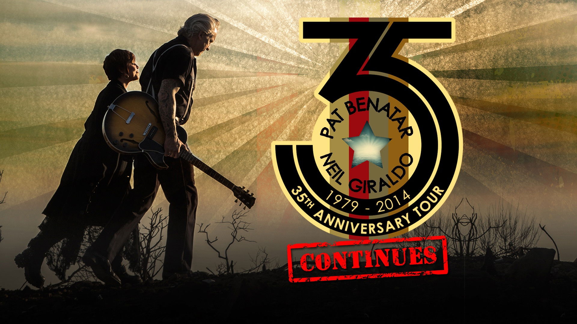 Backdrop for Pat Benatar and Neil Giraldo 35th Anniversary Tour