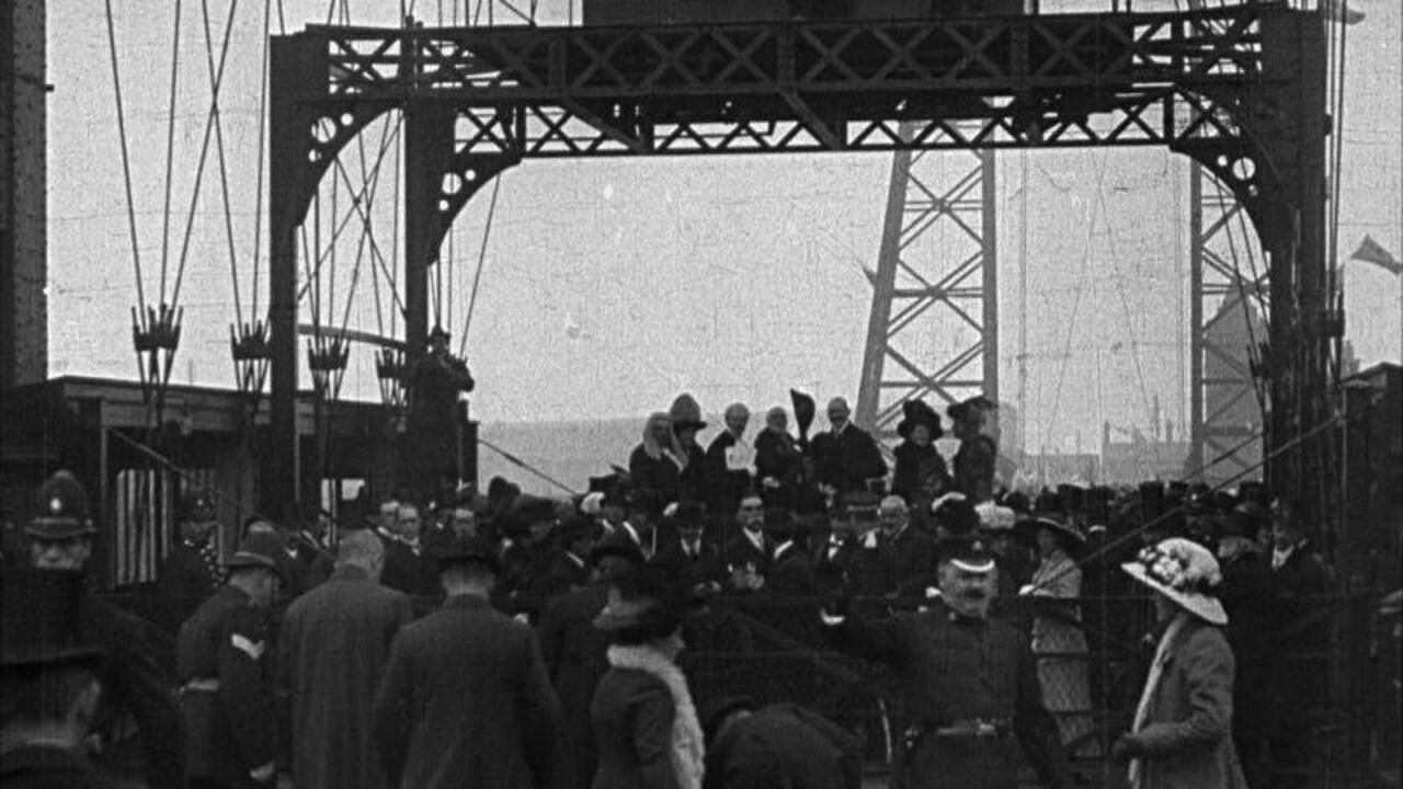 Backdrop for Opening of the Middlesbrough Transporter Bridge