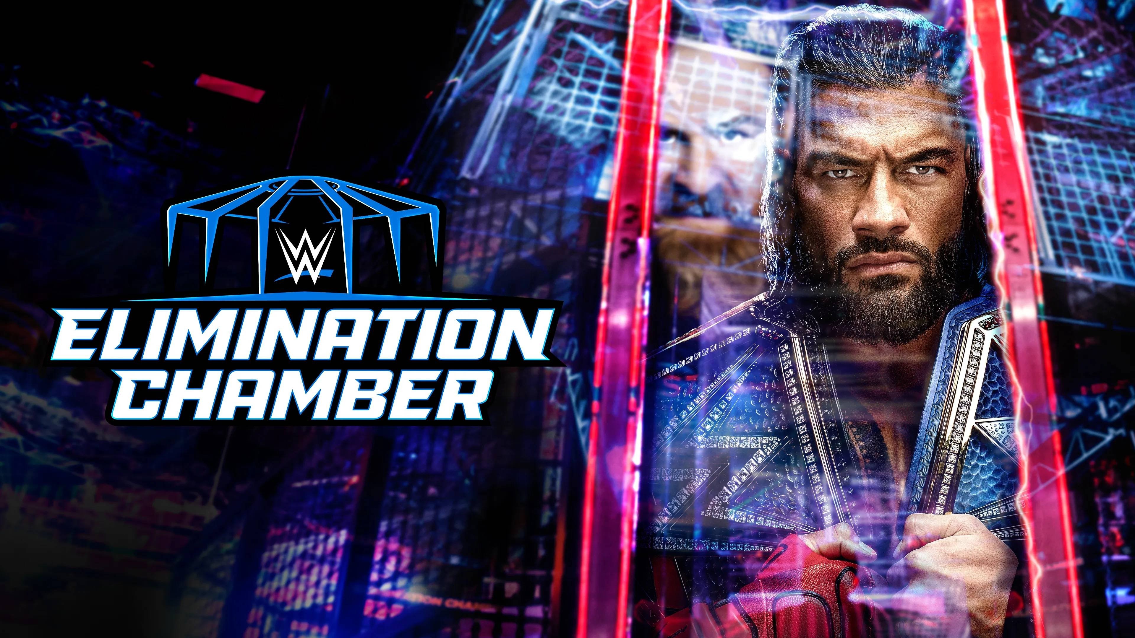Backdrop for WWE Elimination Chamber 2023