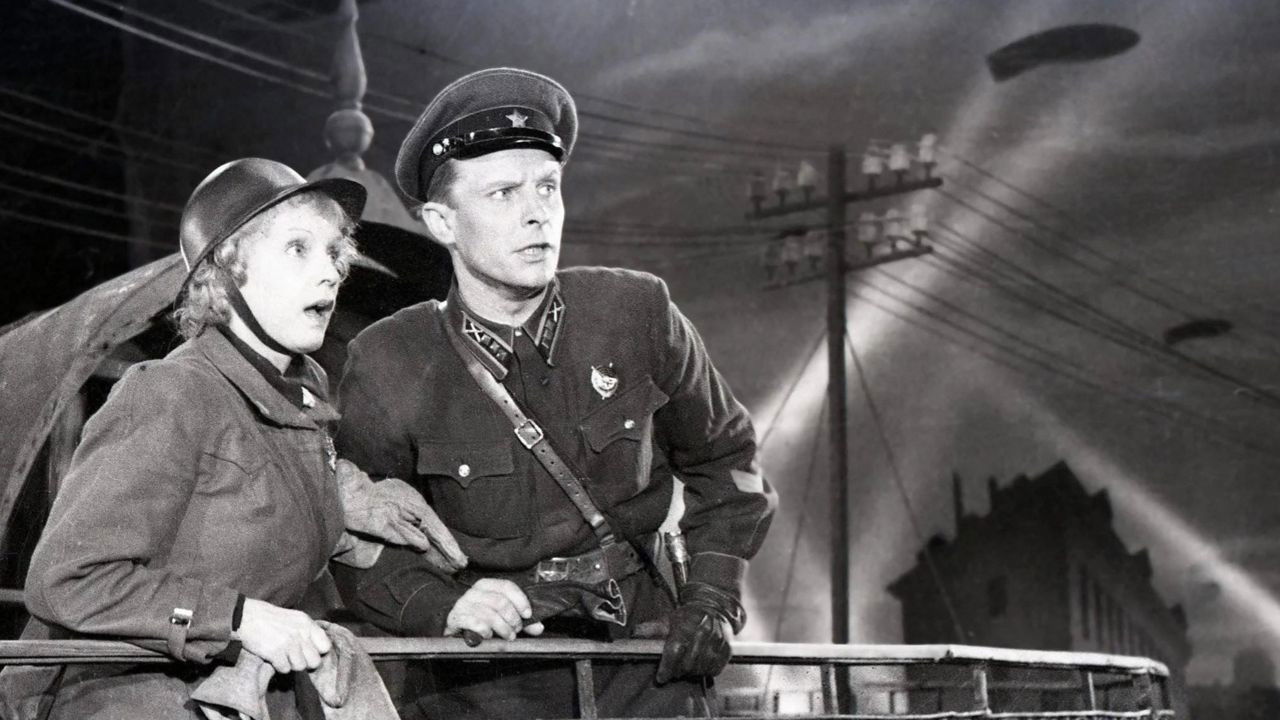 Backdrop for Six O'Clock in the Evening After the War