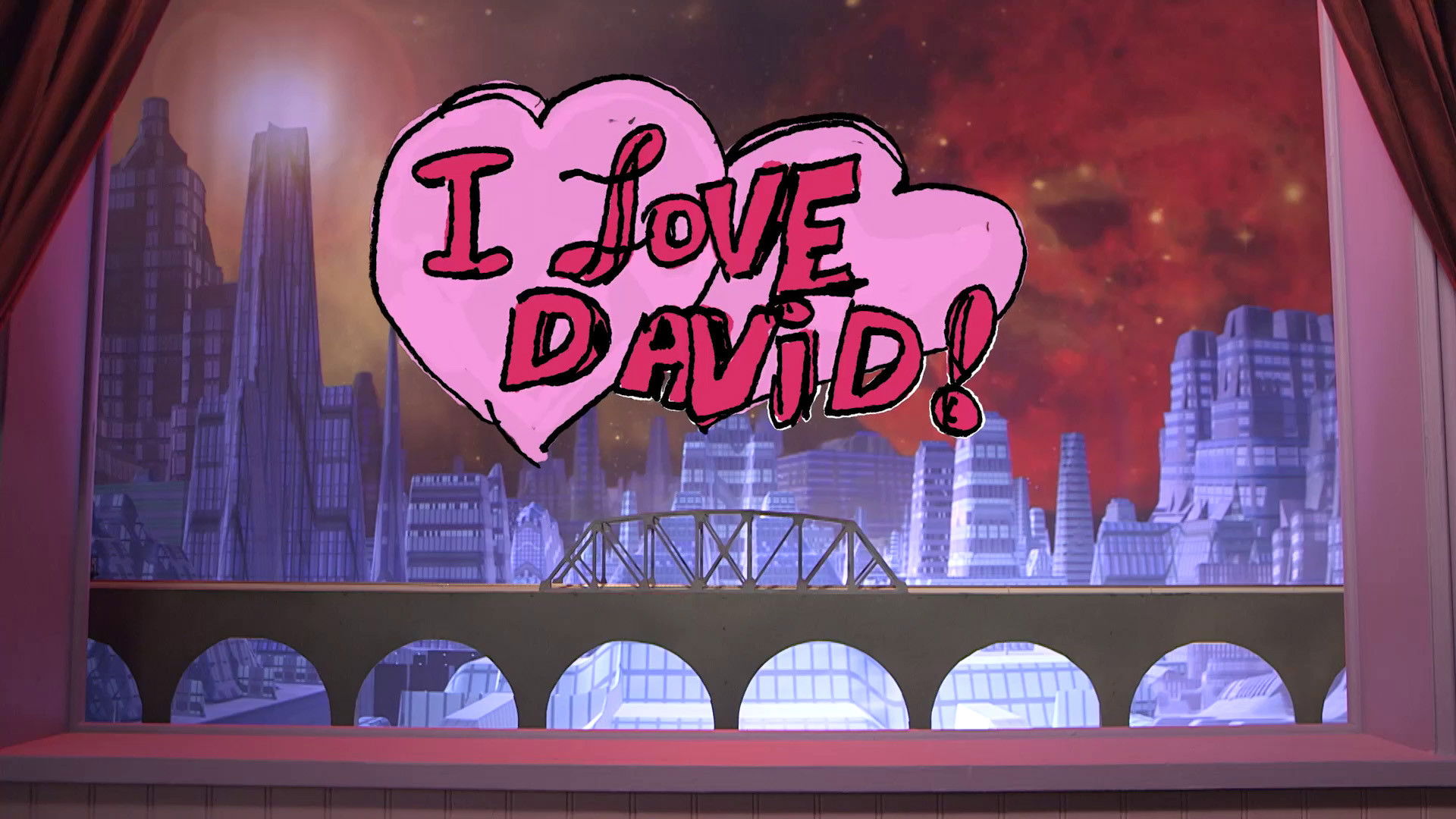Backdrop for I Love David