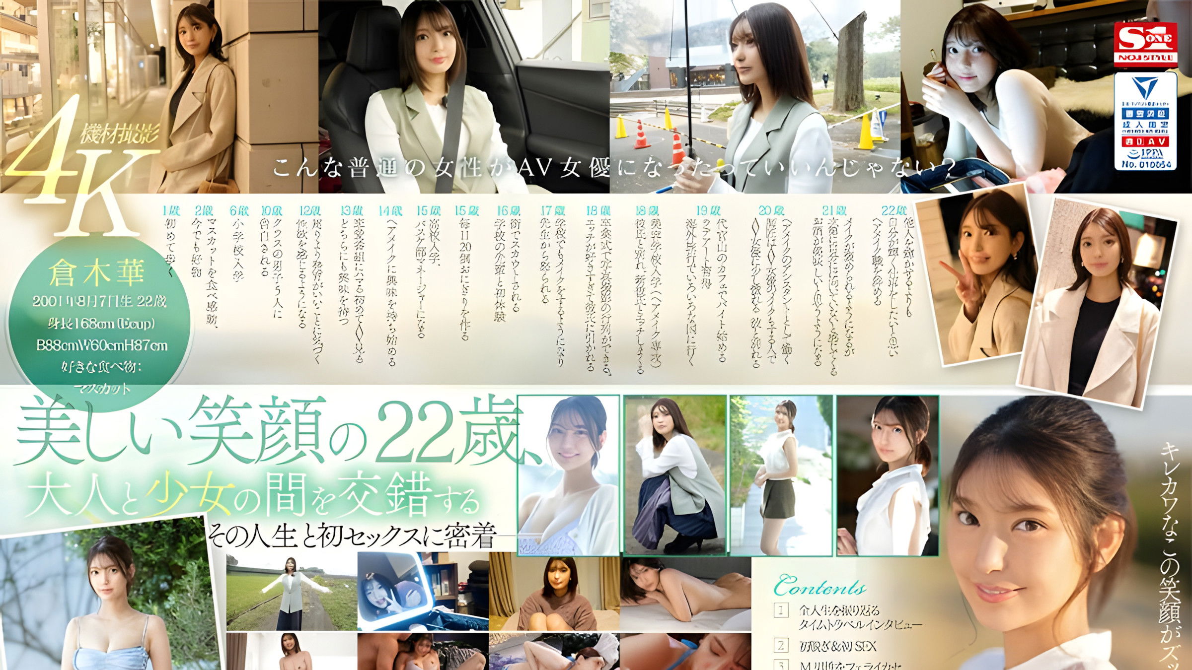 Backdrop for Newcomer NO.1 STYLE Kuraki Hana’s AV debut. “Please watch my 22 years and all about sex,” she says