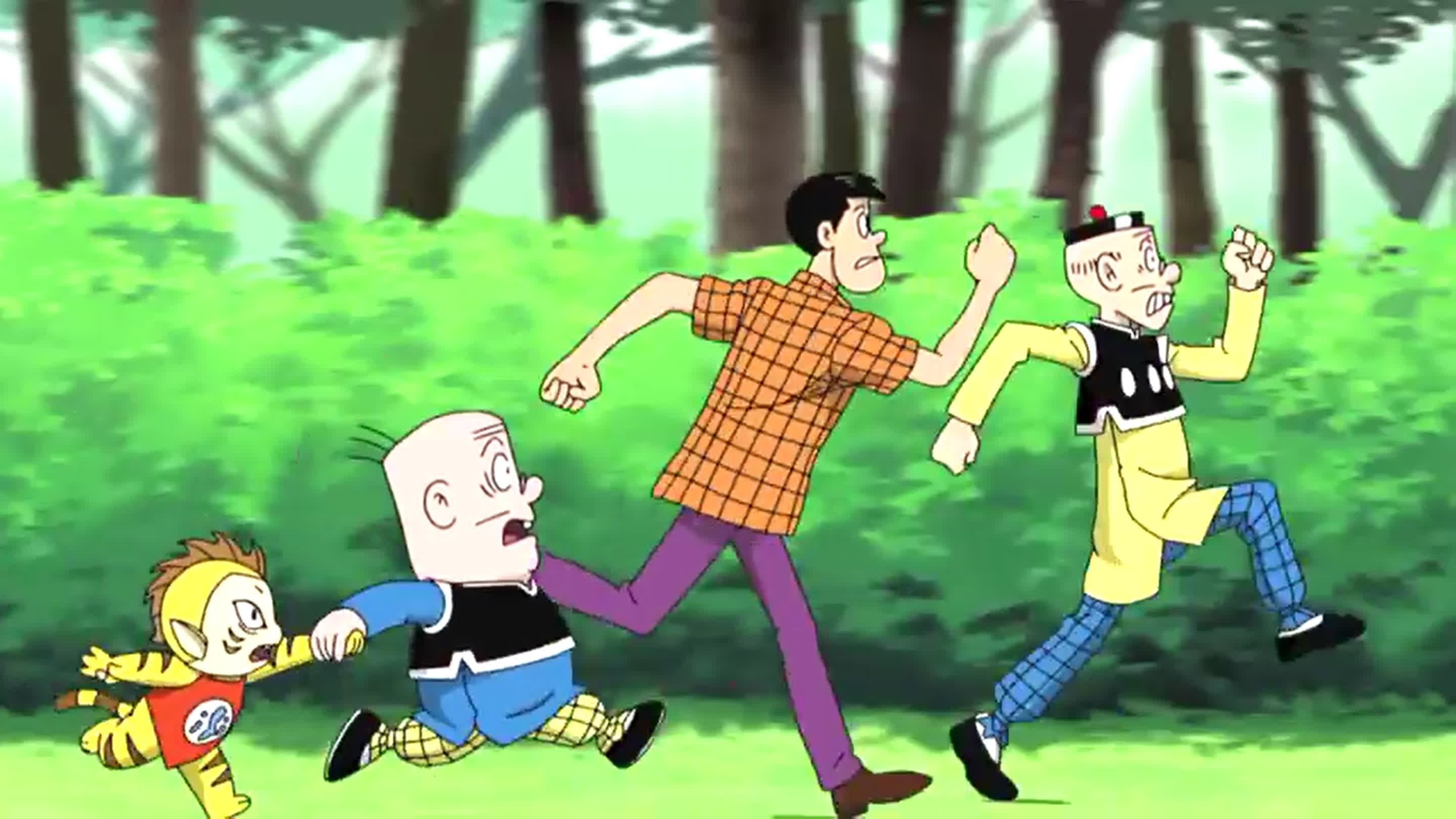 Backdrop for Old Master Q and Little Ocean Tiger