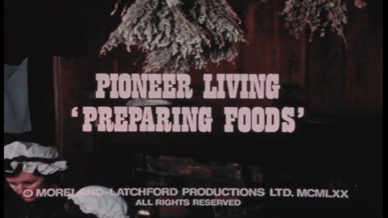 Backdrop for Pioneer Living: 'Preparing Foods'