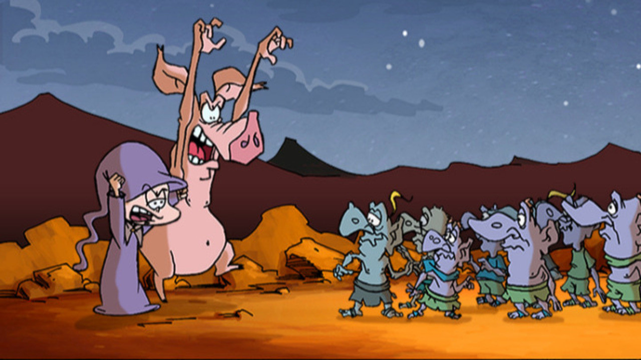 Backdrop for Merlin against Santa Claus