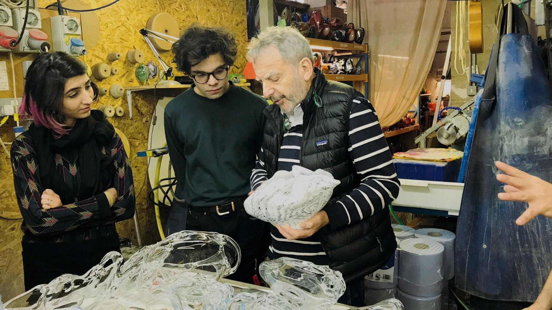 Backdrop for The Making of 'The Glassworker'