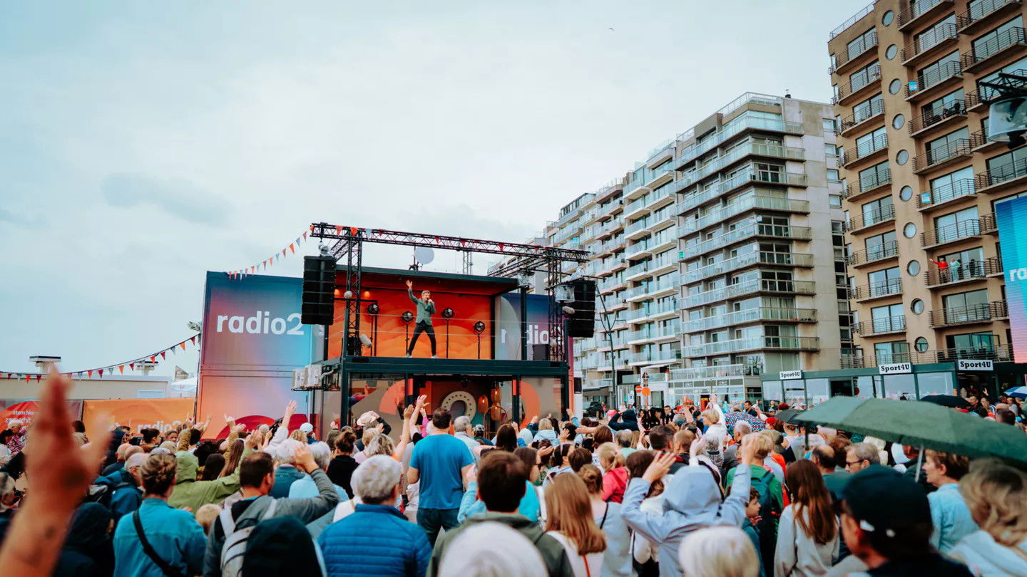 Backdrop for Radio2 aan zee