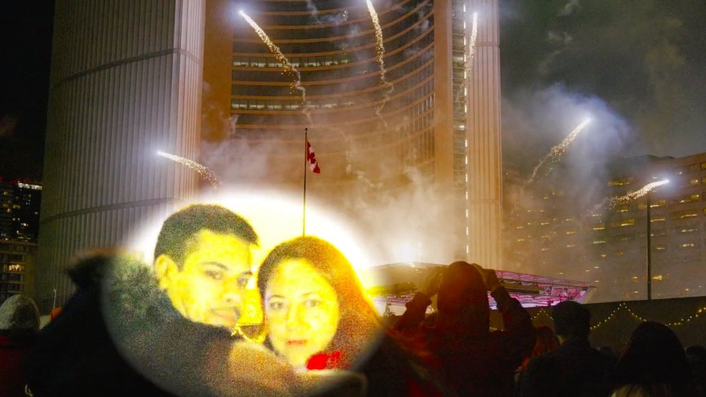 Backdrop for Between the hotel and city hall