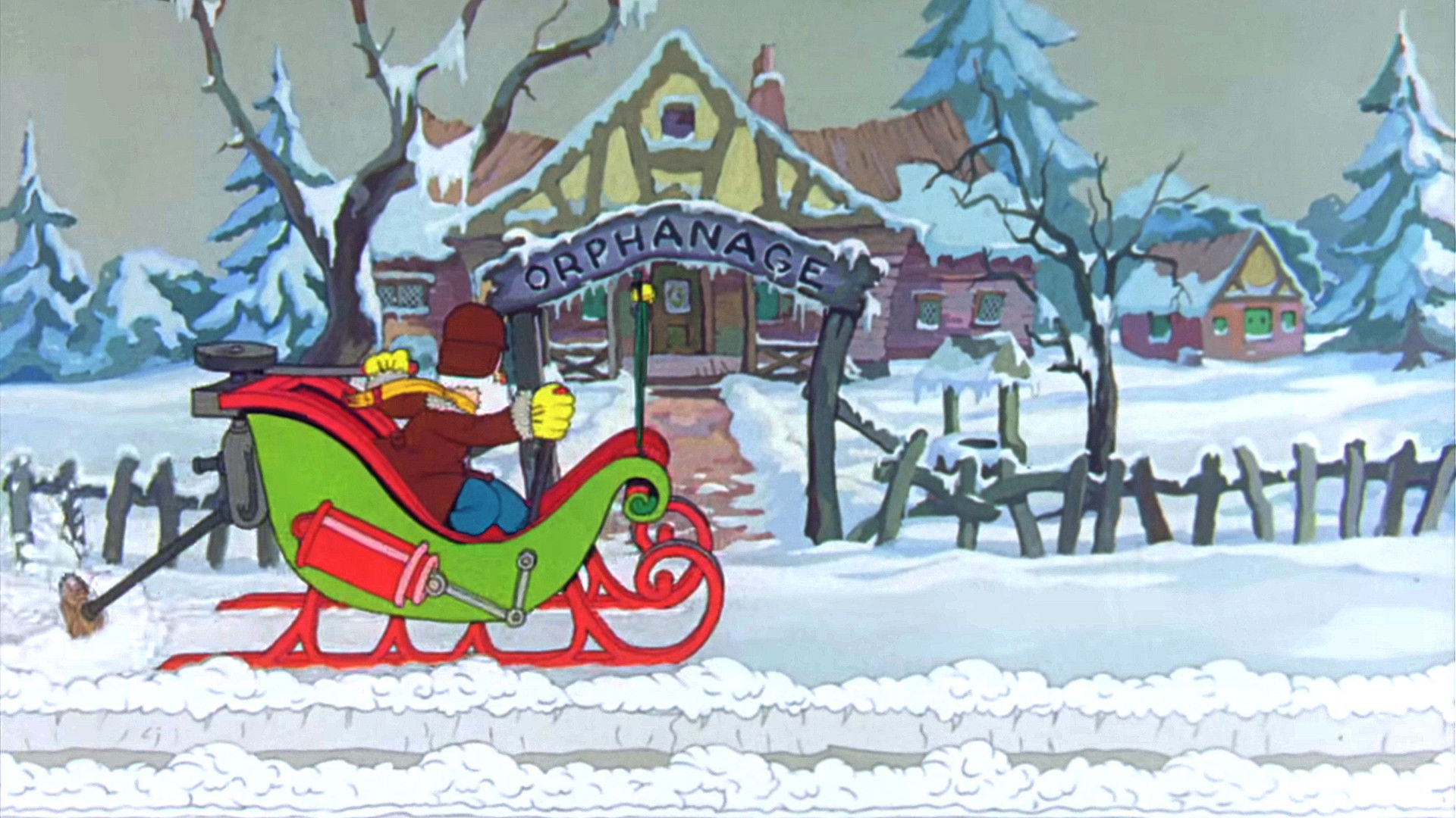 Backdrop for Christmas Comes But Once a Year