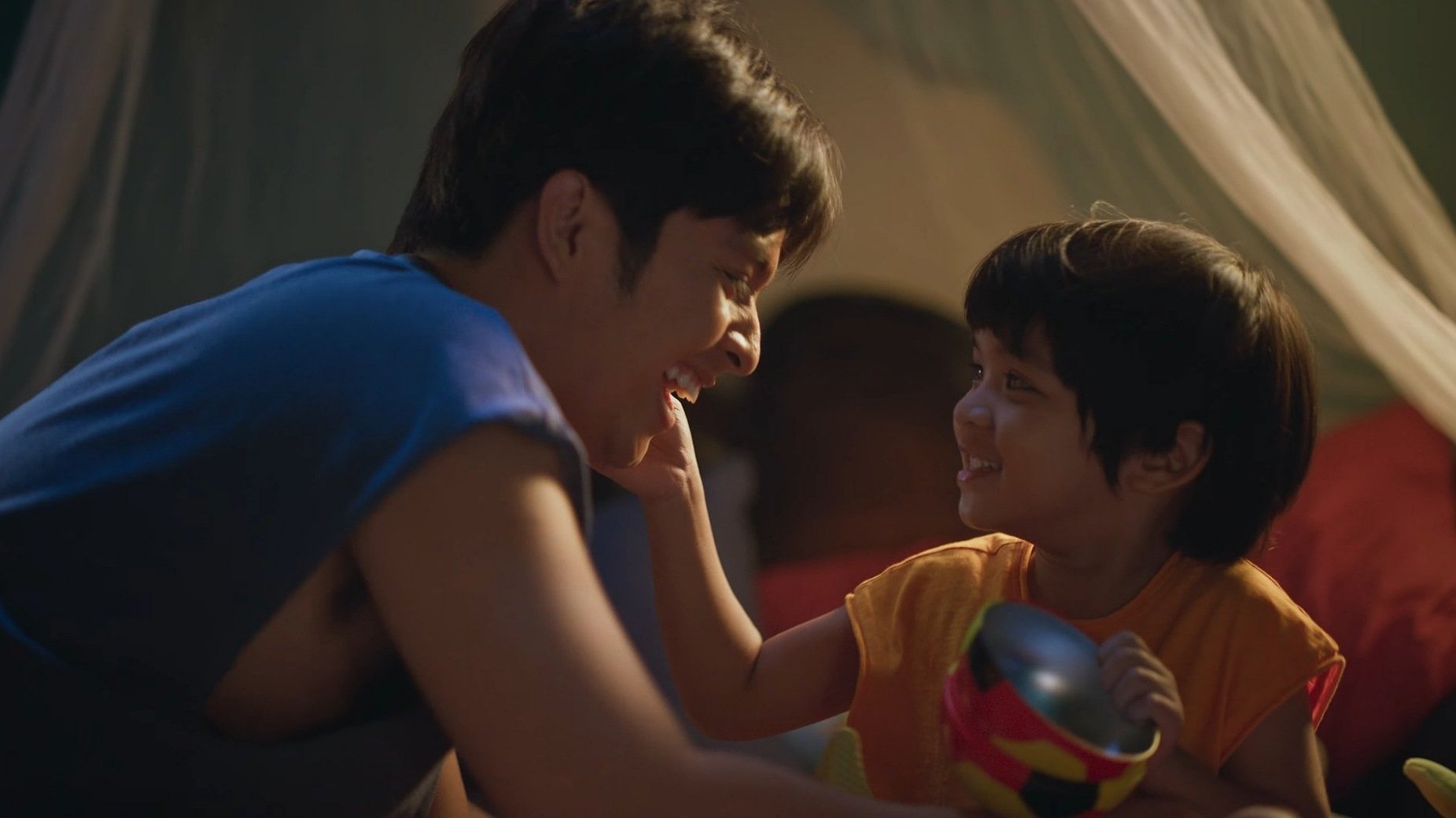 Backdrop for Two Blue Hearts