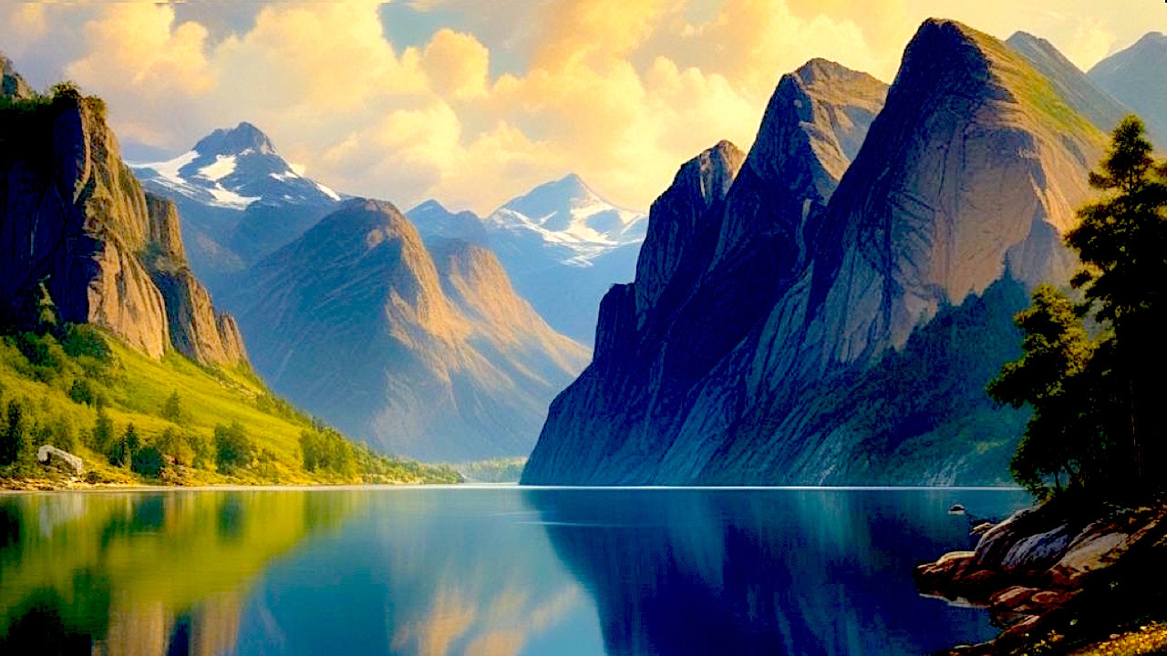 Backdrop for VistaVision Visits Norway