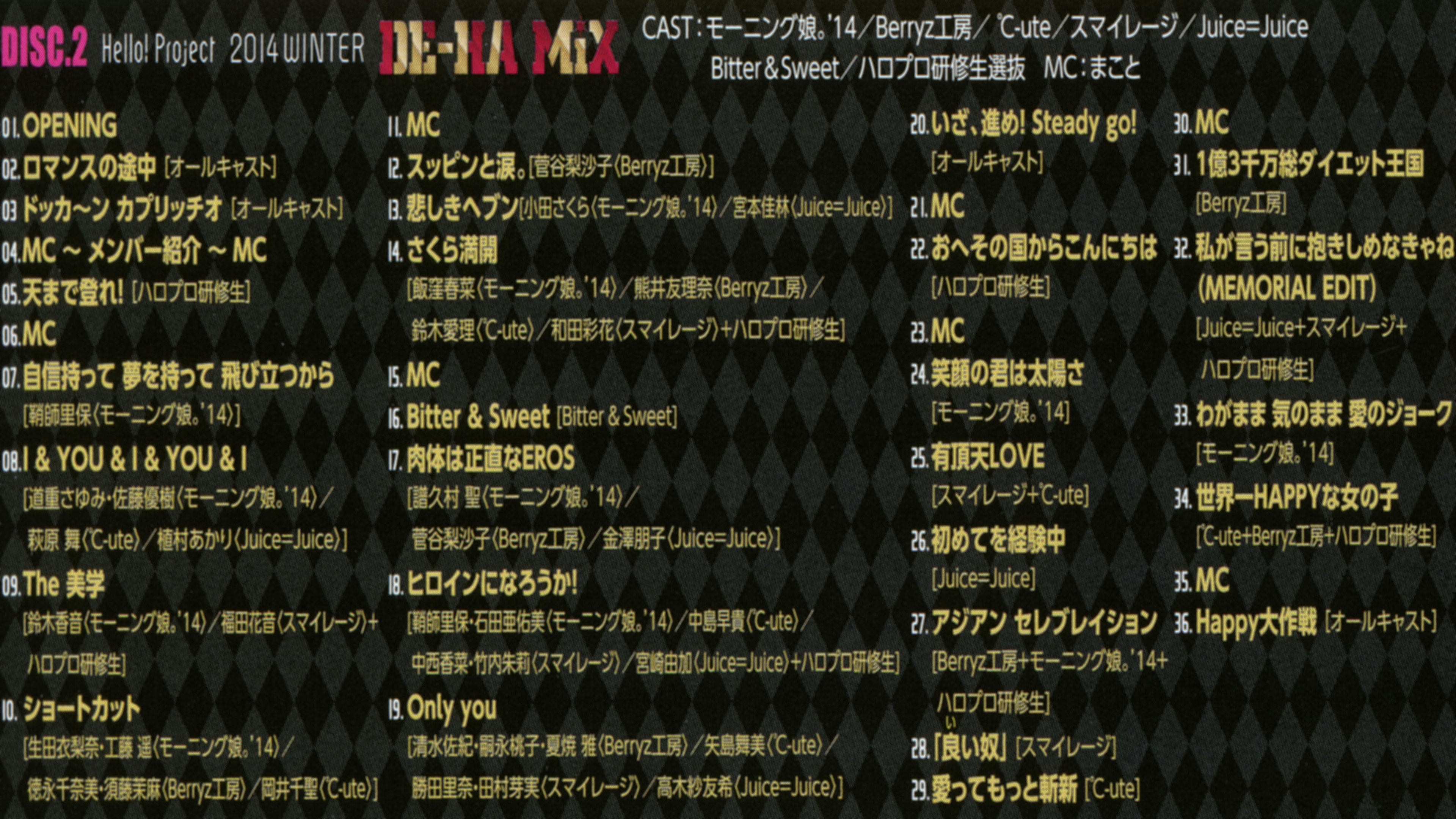 Backdrop for Hello! Project 2014 Winter ~DE-HA MiX~