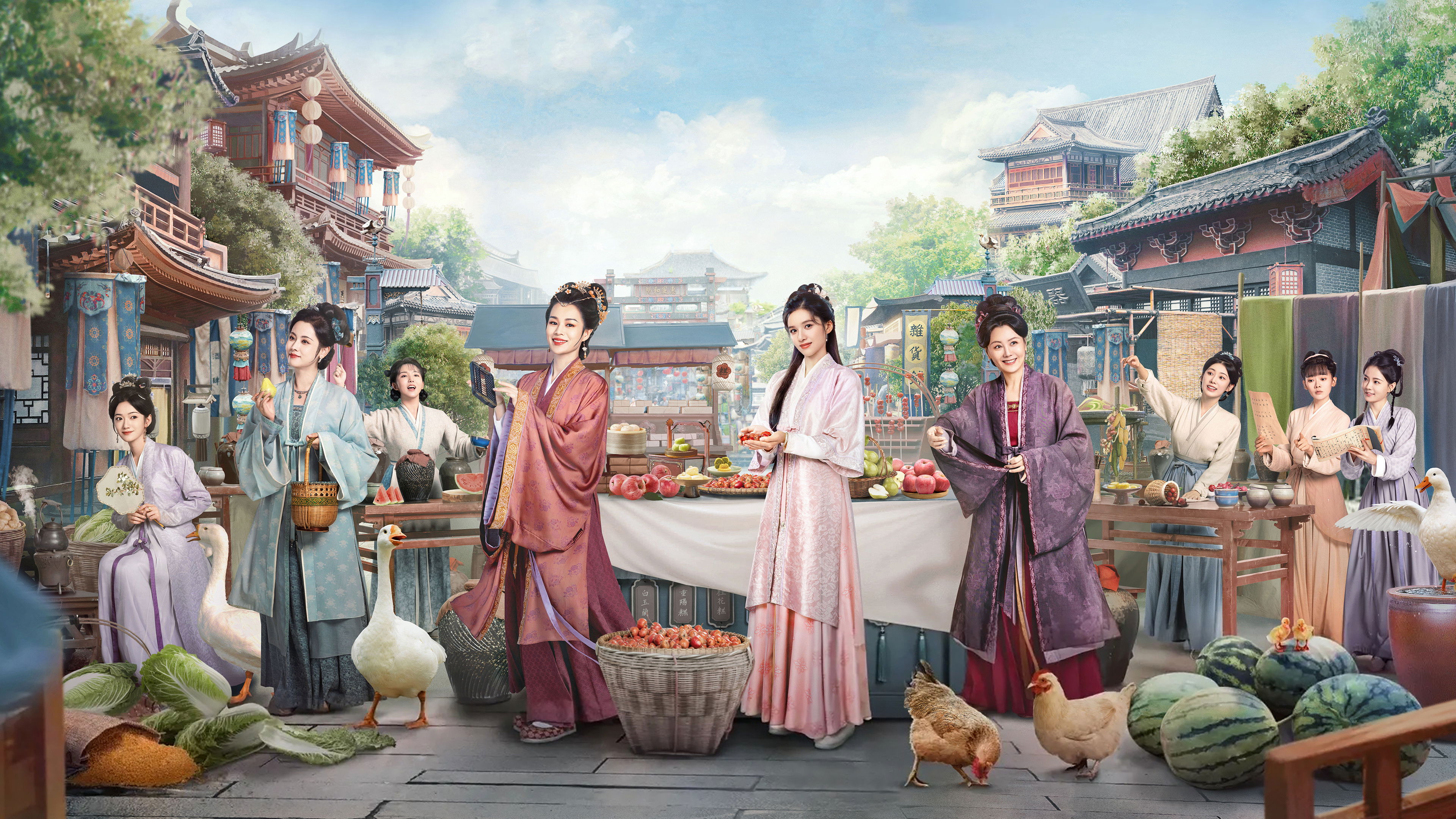 Backdrop for Blossoms in Adversity