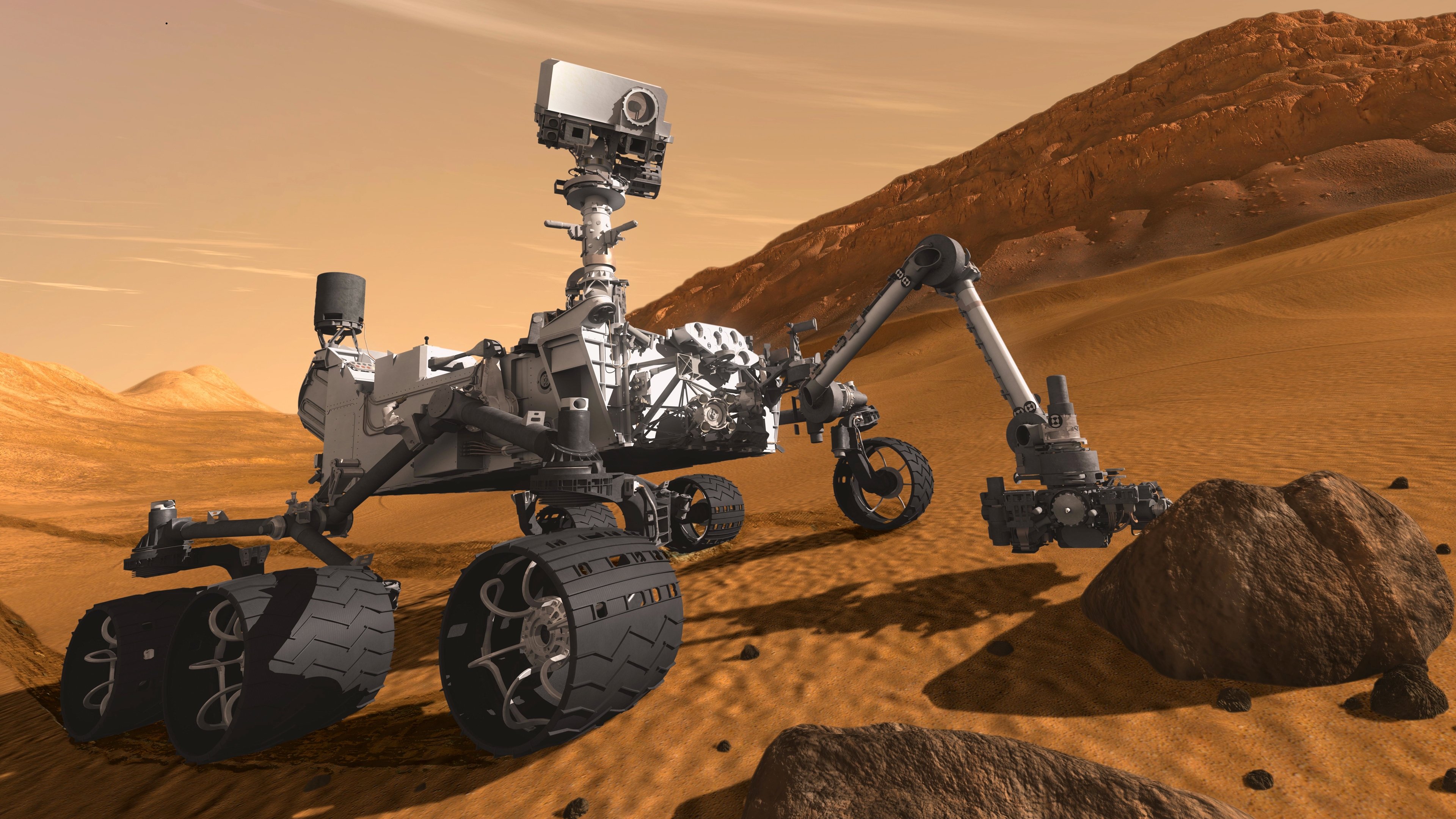 Backdrop for Curiosity: Life of A Mars Rover