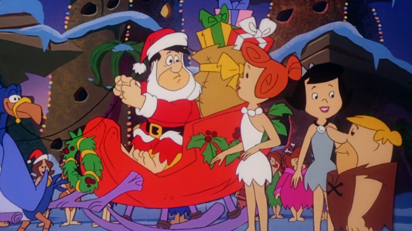 Backdrop for Flintstone Family Christmas