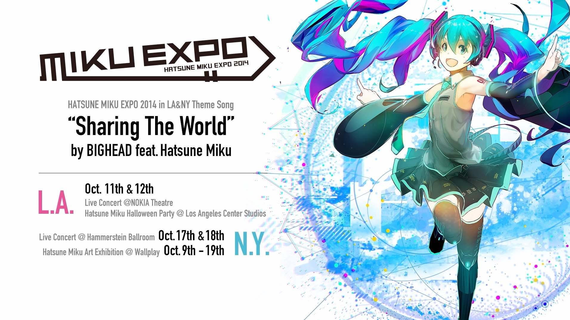 Backdrop for Hatsune Miku: Miku Expo 2014 in New York
