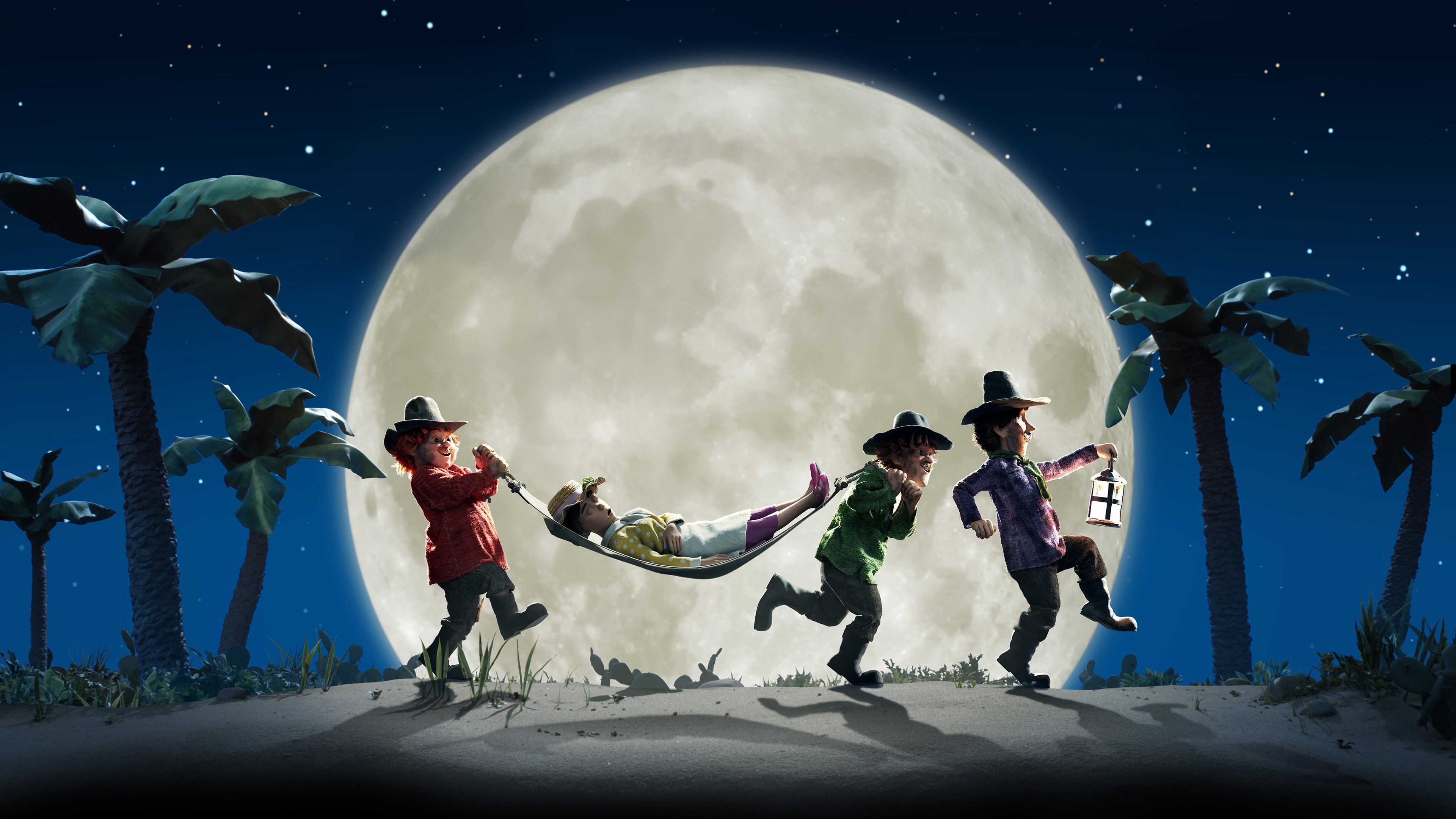 Backdrop for Three Robbers and a Lion