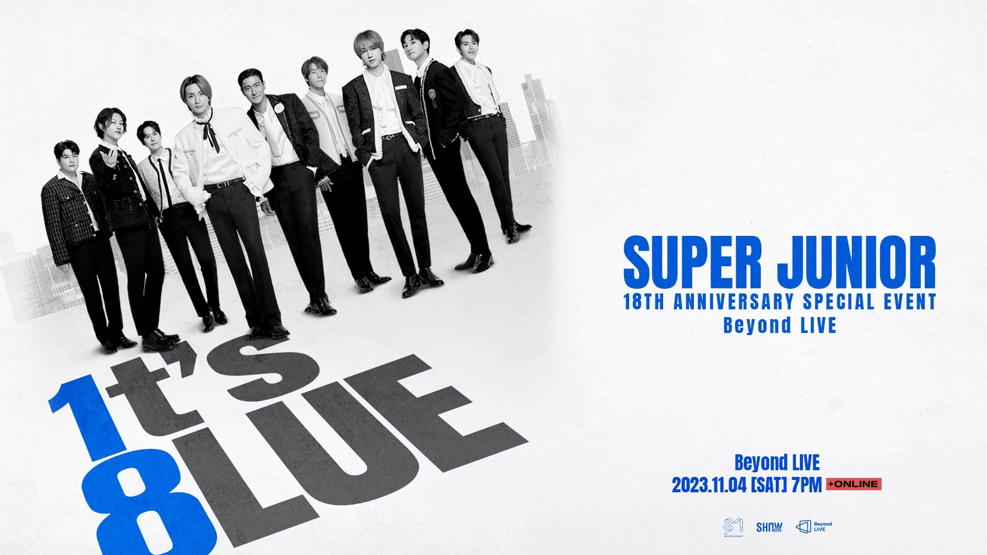 Backdrop for SUPER JUNIOR 18TH ANNIVERSARY SPECIAL EVENT <1t’s 8lue>