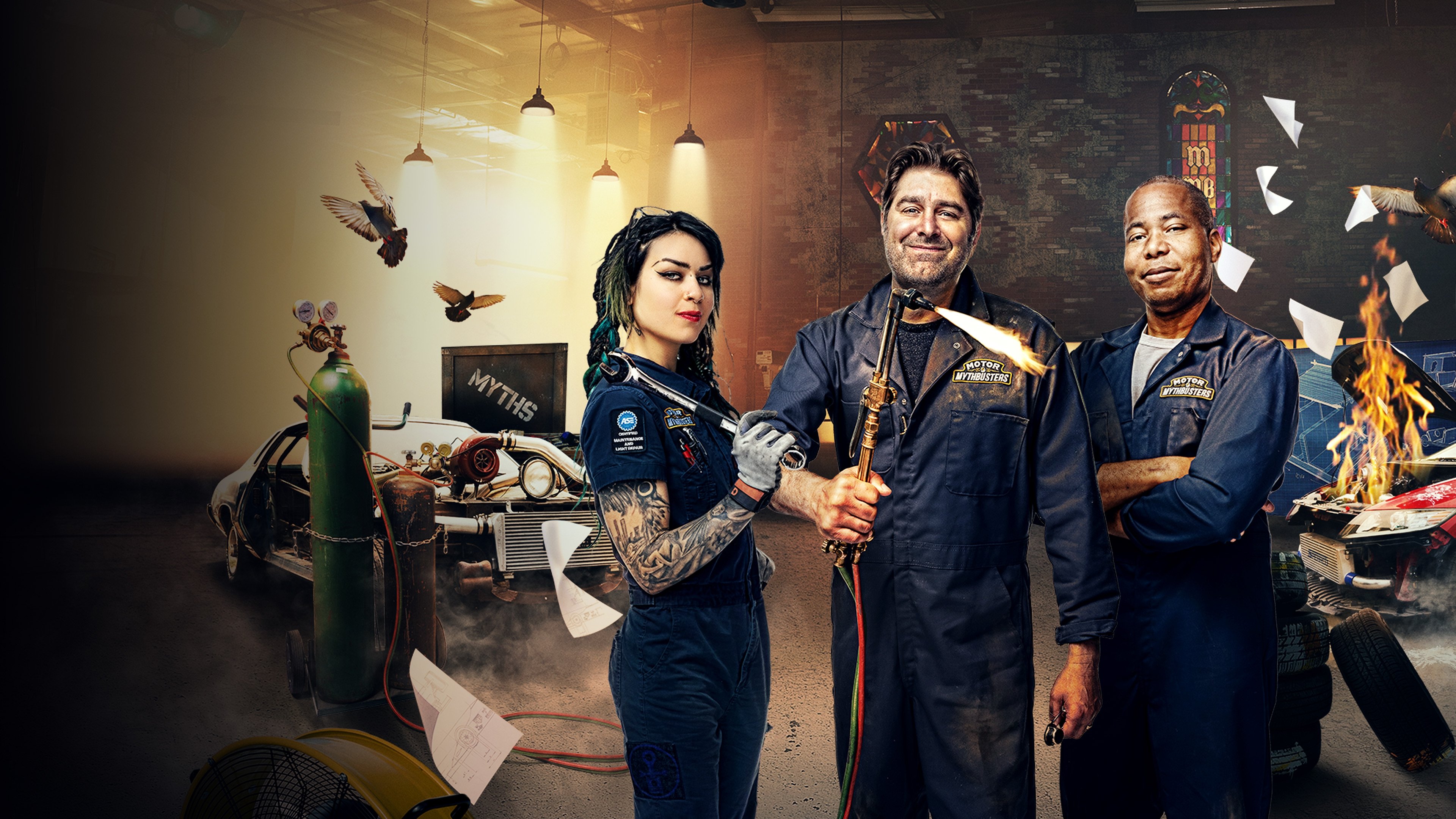 Backdrop for Motor Mythbusters