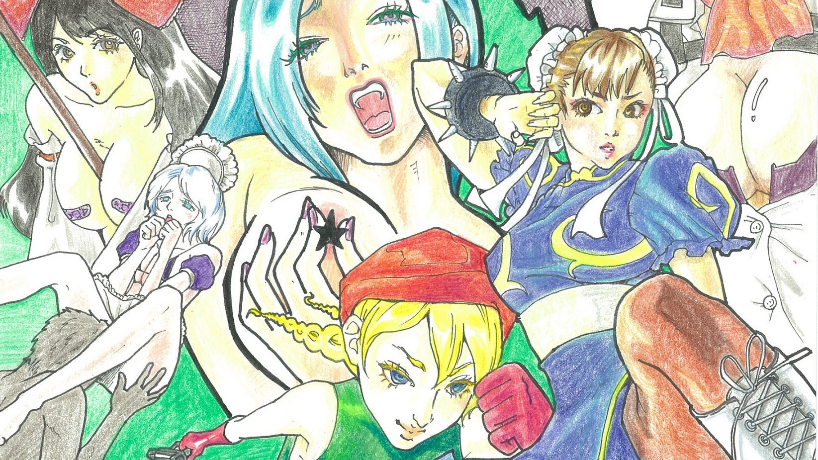 Backdrop for SUPER BODY: Cosplayer With Colossal Tits 6 Transformations: Anri Okita