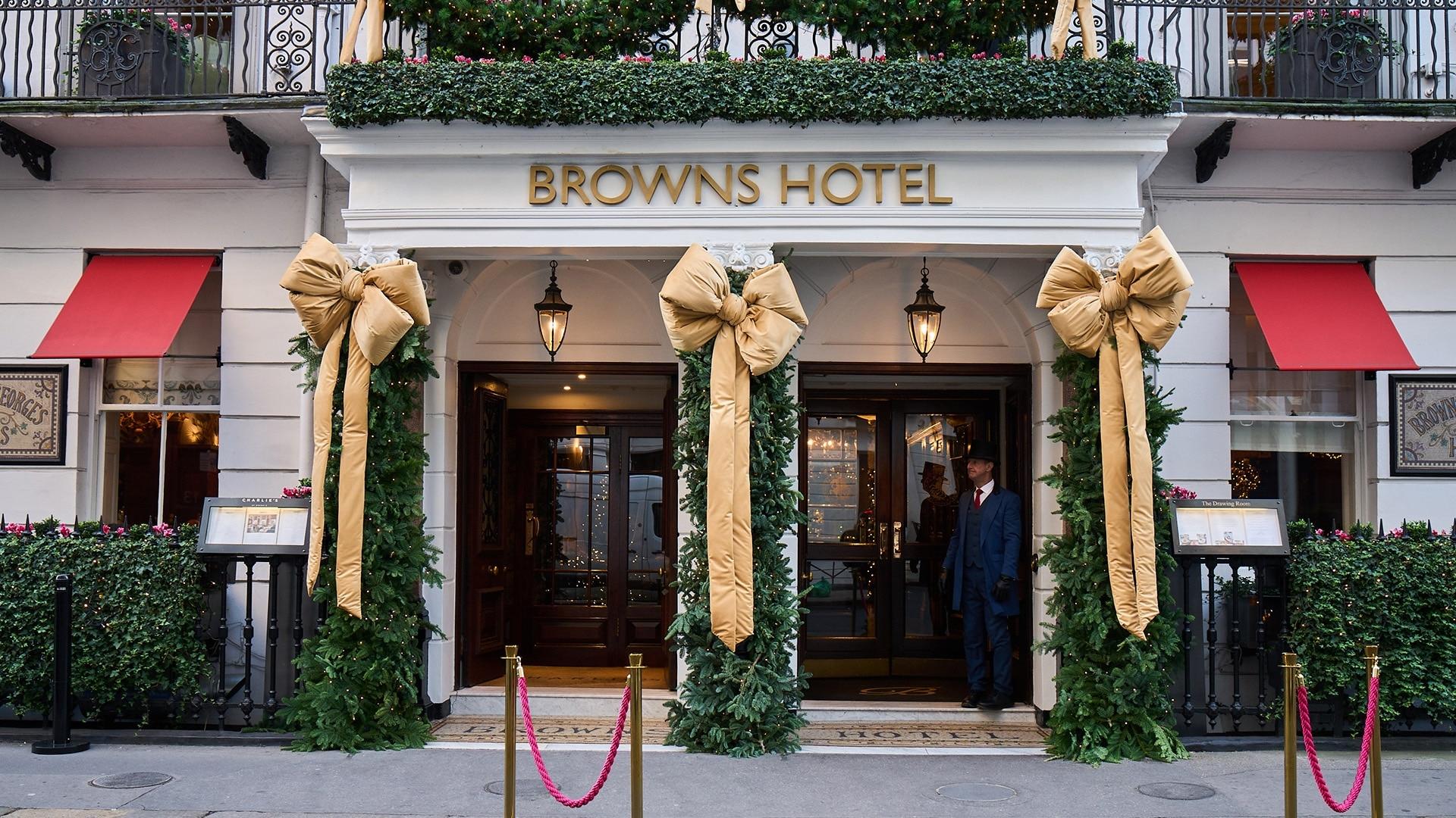 Backdrop for A Very British Hotel at Christmas