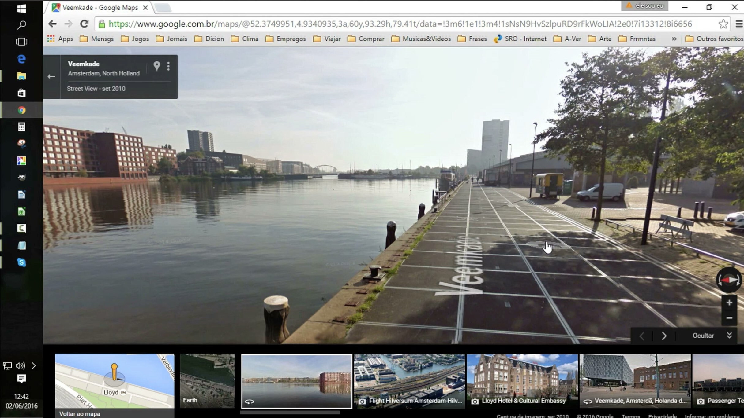 Backdrop for Visit to Lloyd Hotel via Google Earth