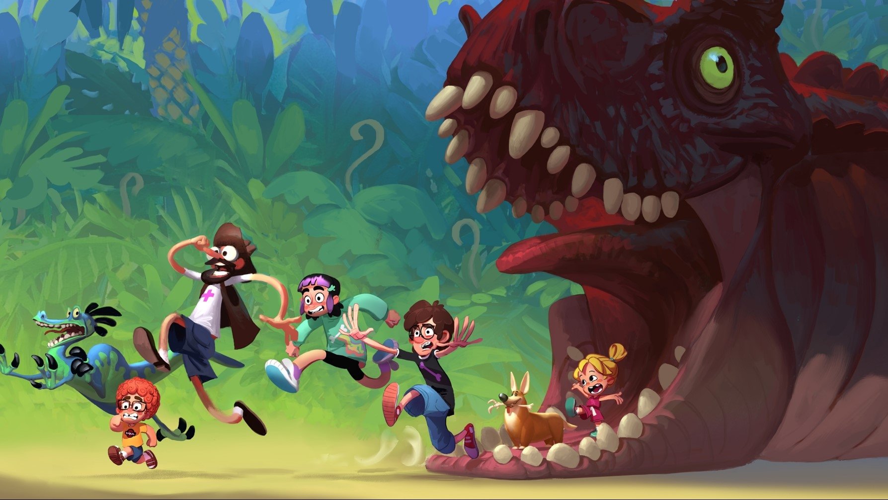 Backdrop for The Dino Family