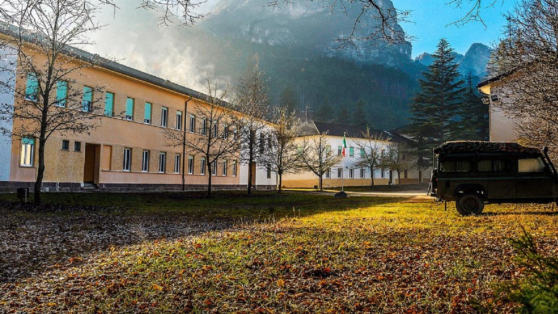 Backdrop for La Caserma