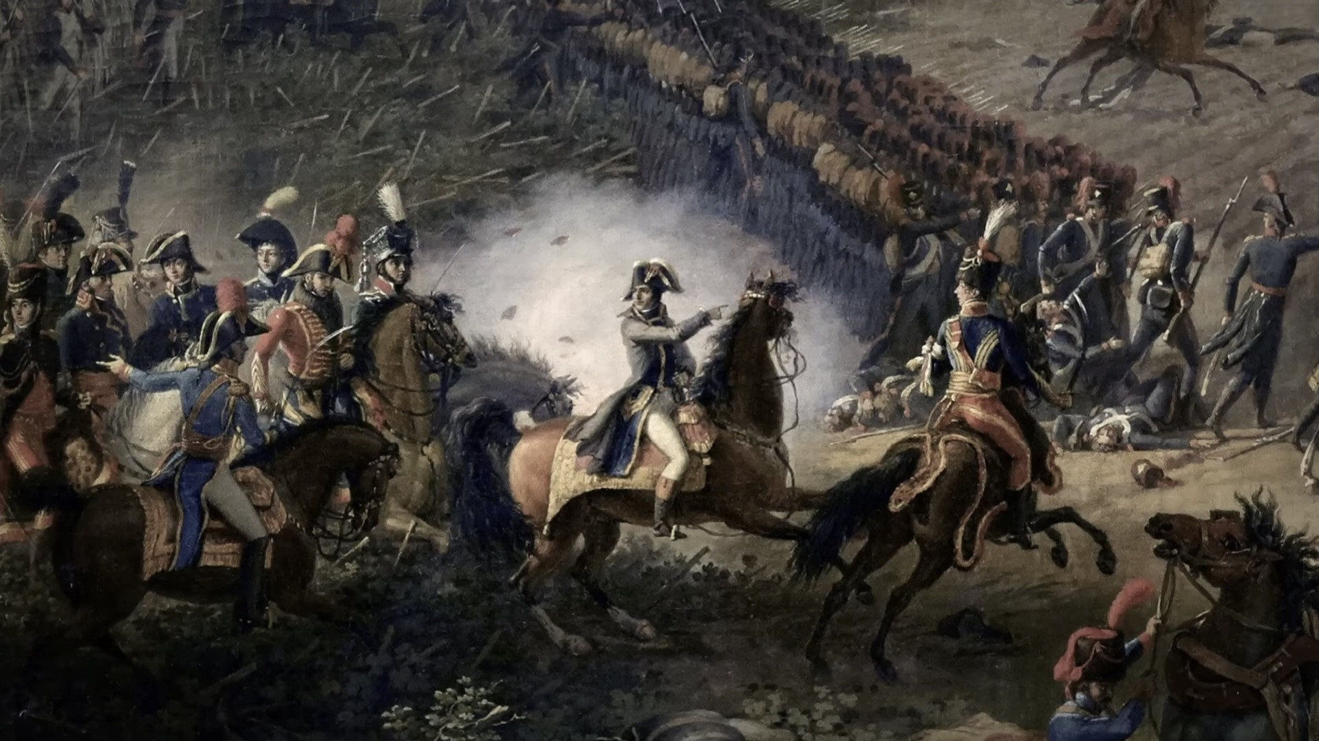 Backdrop for Napoleon Crosses the Alps: The Road to Marengo