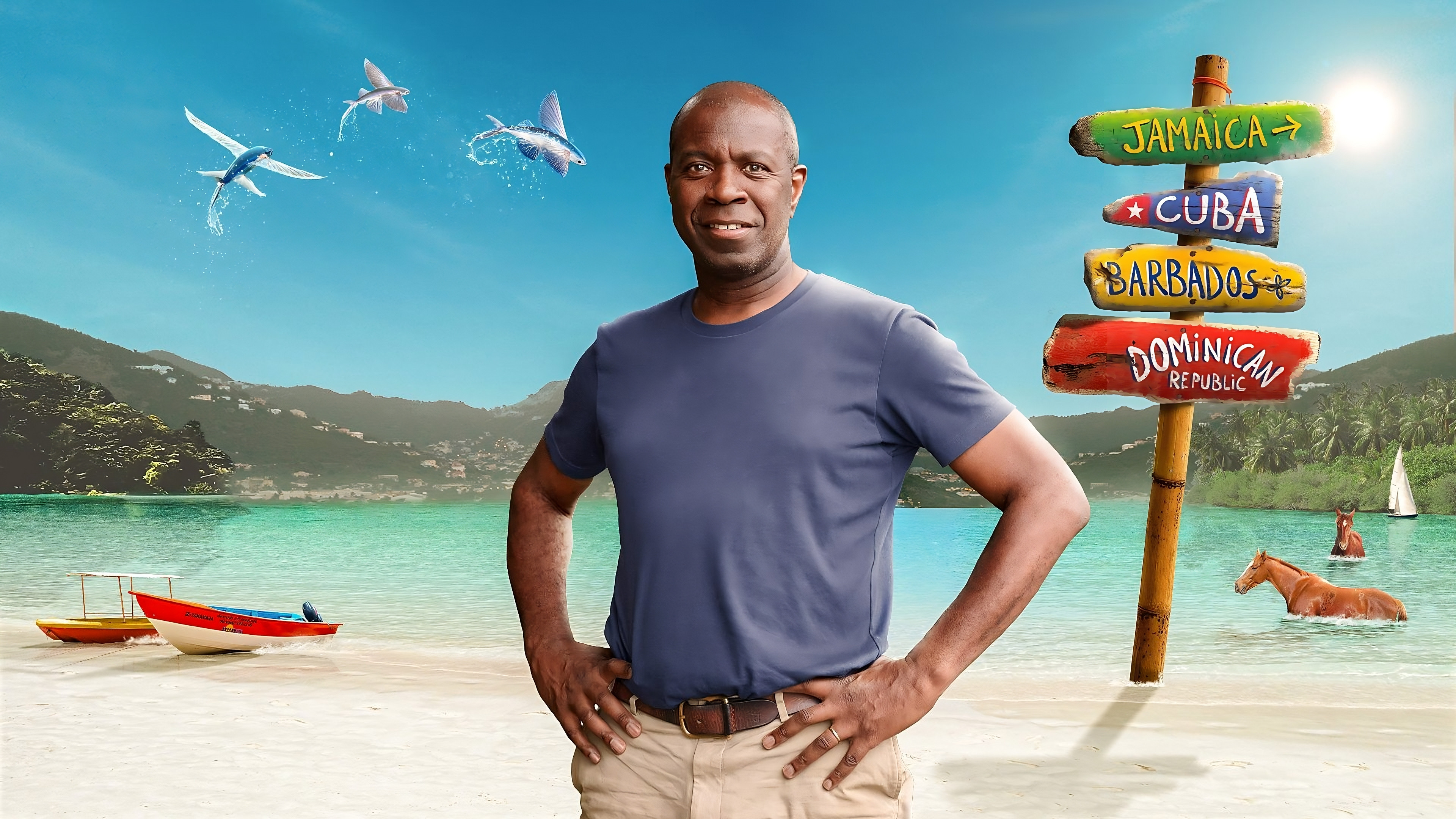 Backdrop for Clive Myrie’s Caribbean Adventure