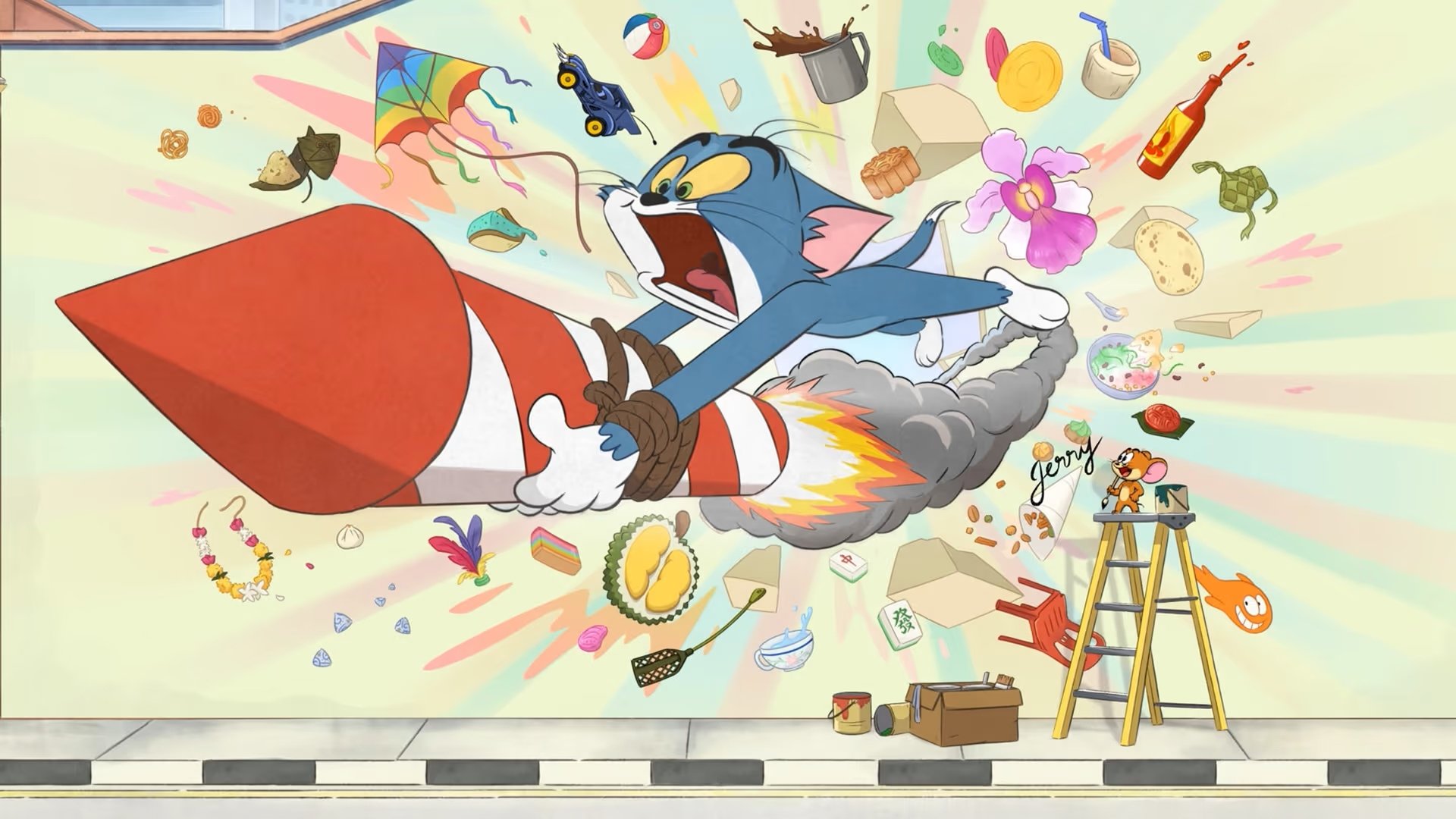 Backdrop for Tom and Jerry