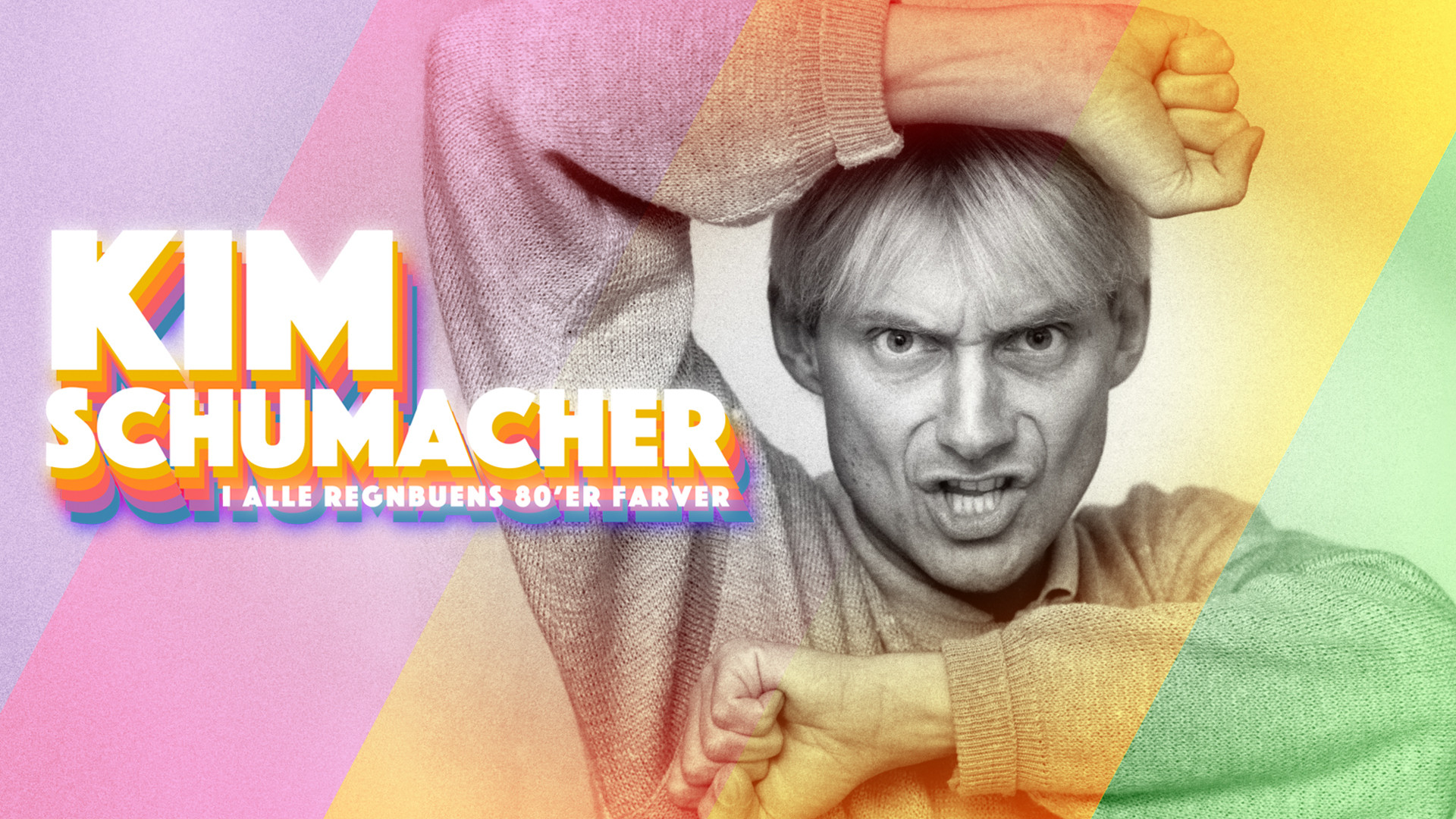 Backdrop for Kim Schumacher - i alle regnbuens 80'er farver