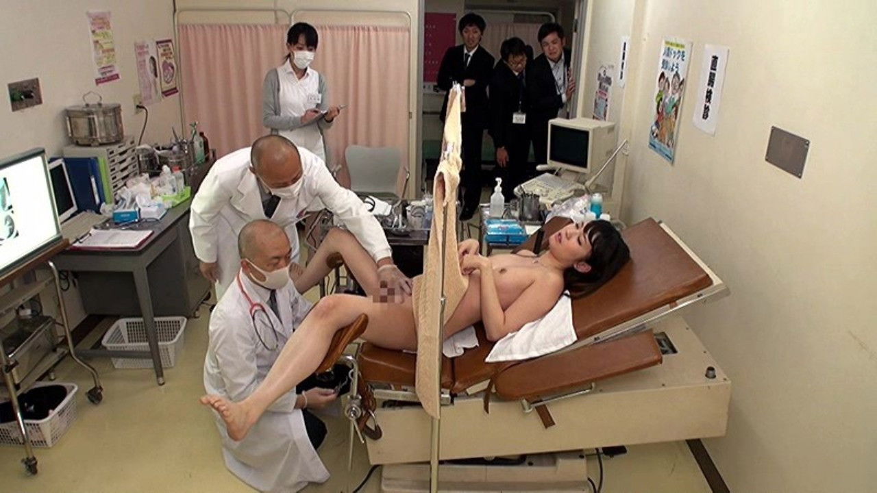 Backdrop for Shame! A Naked Coed Medical Examination Female Employees Must Endure Getting Each And Every One Of Their Holes Checked While Their Associates Watch