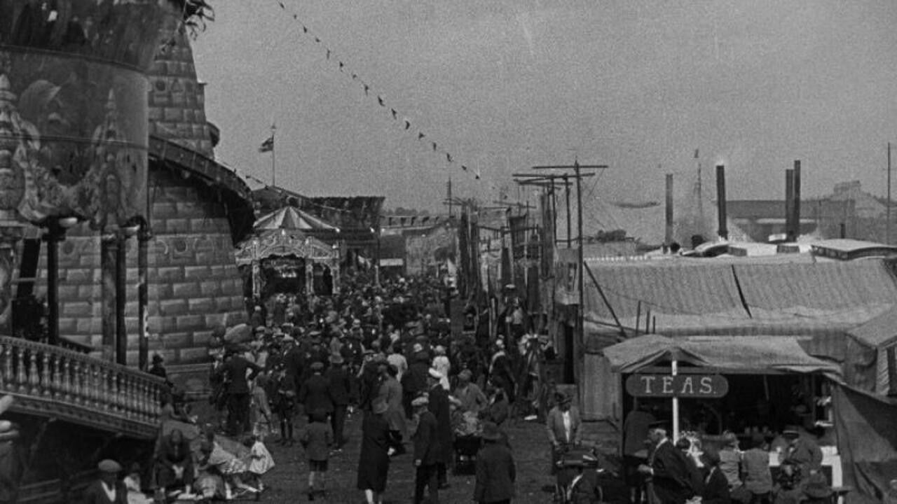 Backdrop for Surrey Frolics on the Green