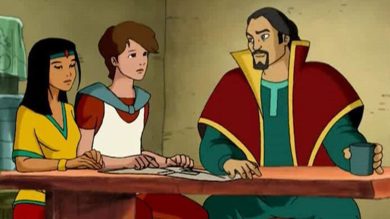 Backdrop for Esteban and Zia in search of the 7 cities of gold