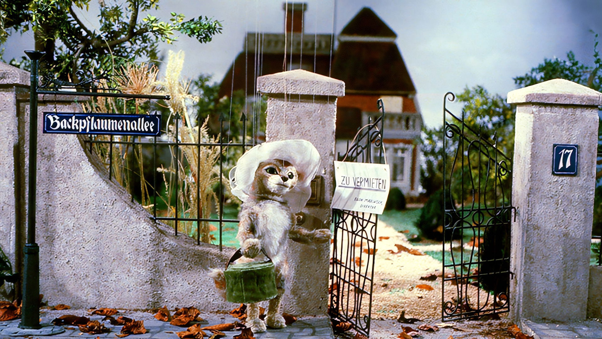 Backdrop for Augsburger Puppenkiste - Katze mit Hut