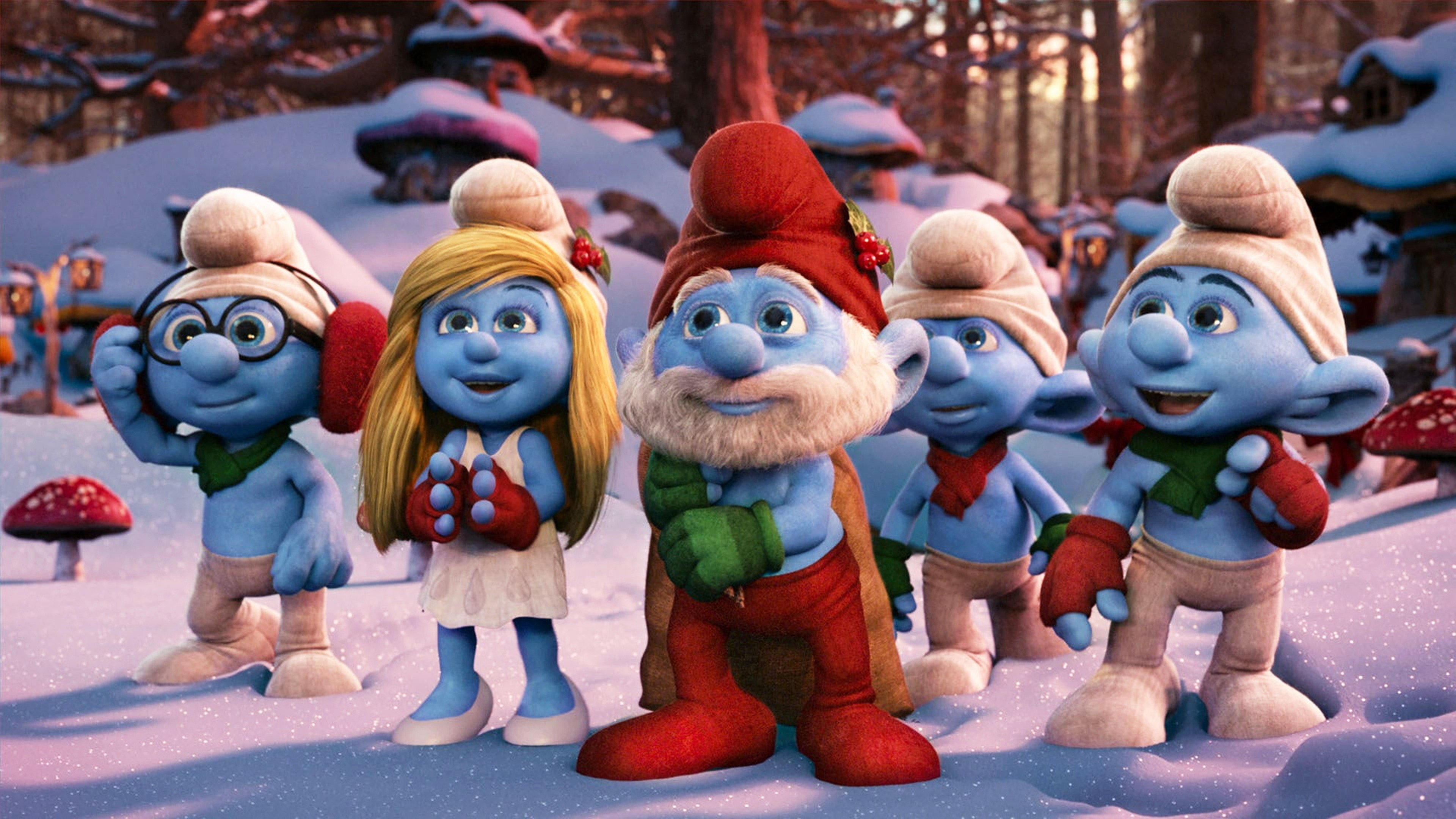 Backdrop for The Smurfs: A Christmas Carol