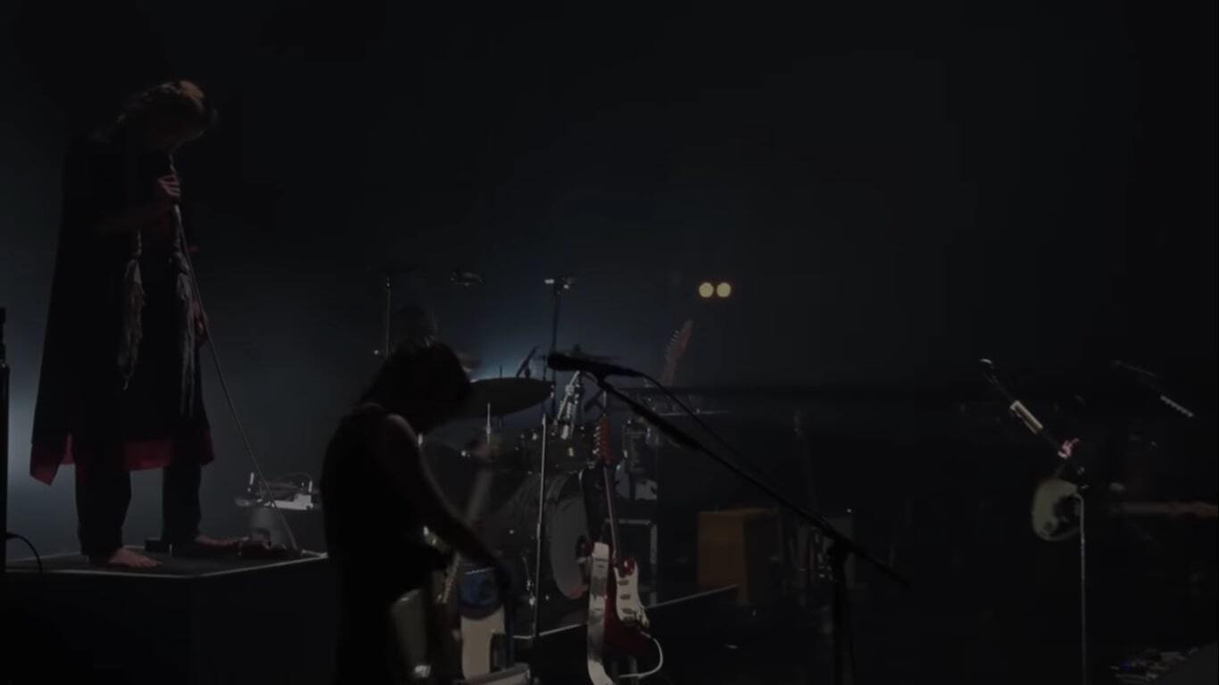 Backdrop for tricot Silent Show "HIMITSU" at Namba Hatch OSAKA on April 16,2021