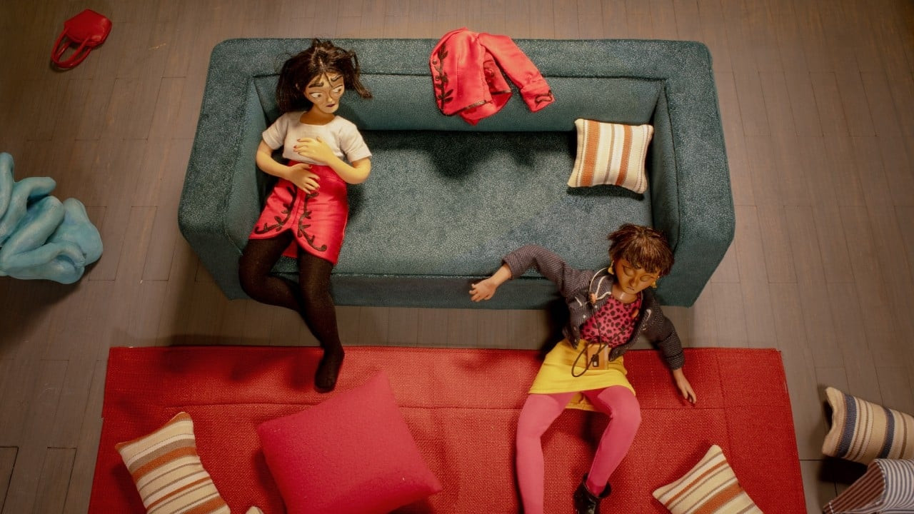 Backdrop for Women Wearing Shoulder Pads: English Dub, Movie-Length Version