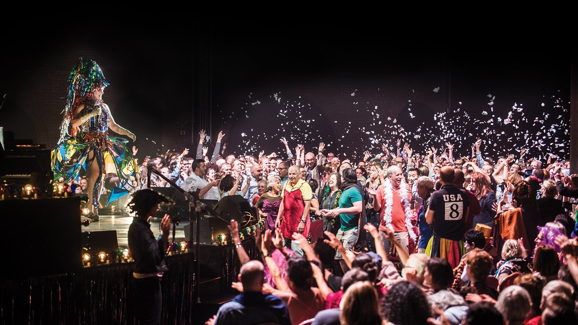 Backdrop for Taylor Mac's 24-Decade History of Popular Music