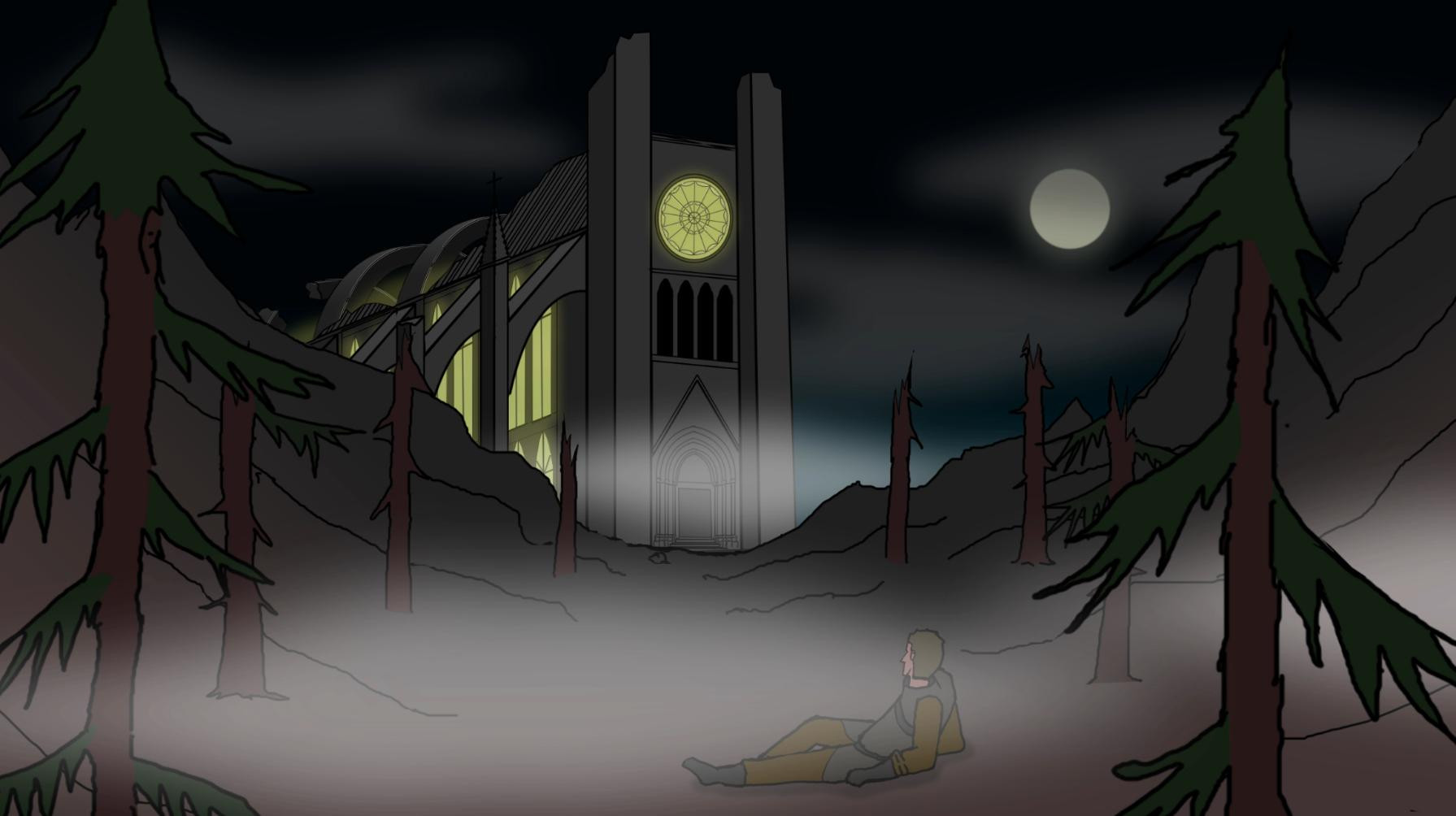 Backdrop for Funeral en el bosque