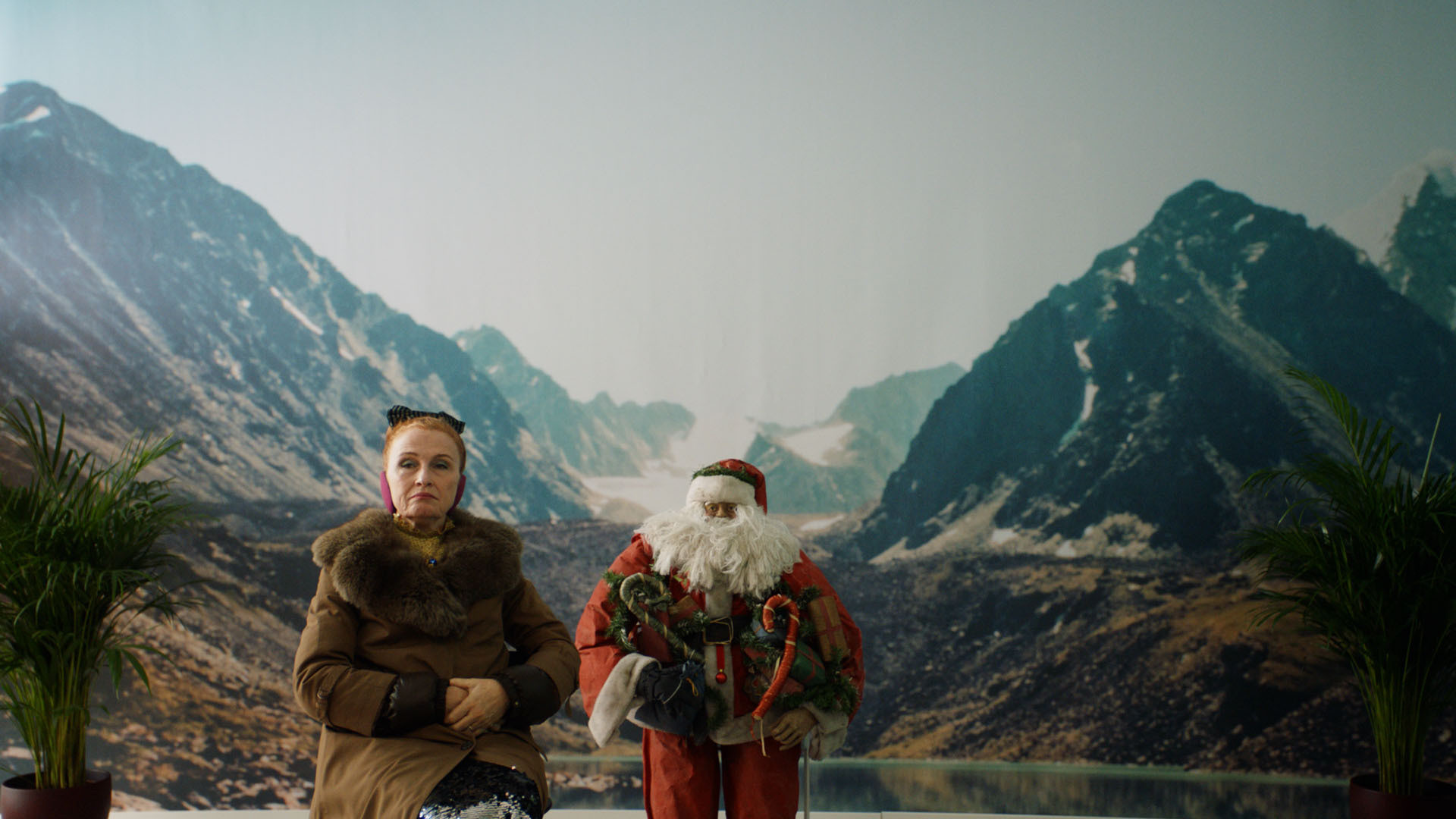 Backdrop for Jul med Trines mor