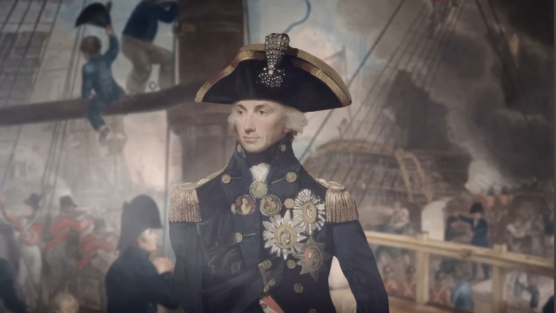 Backdrop for Nelson's Battles in 3D: Trafalgar