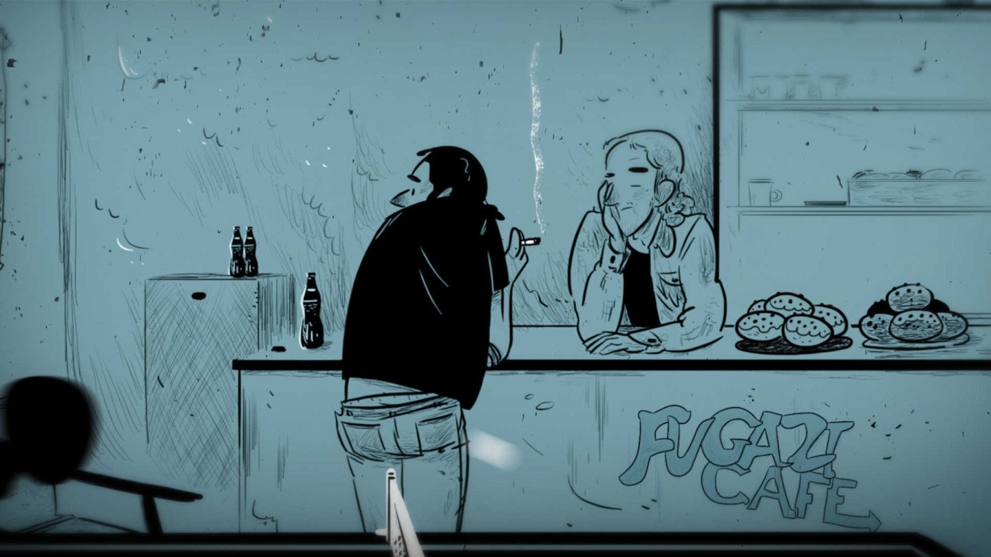 Backdrop for Fugazi. The Centre of the Universe